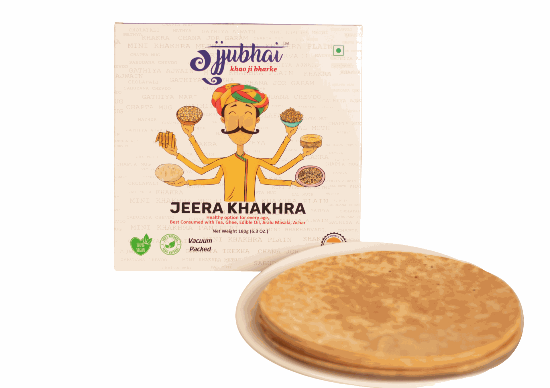 JEERA KHAKHRA180G COMBO ( Pack of 2) (2X180G) - hfnl!fe