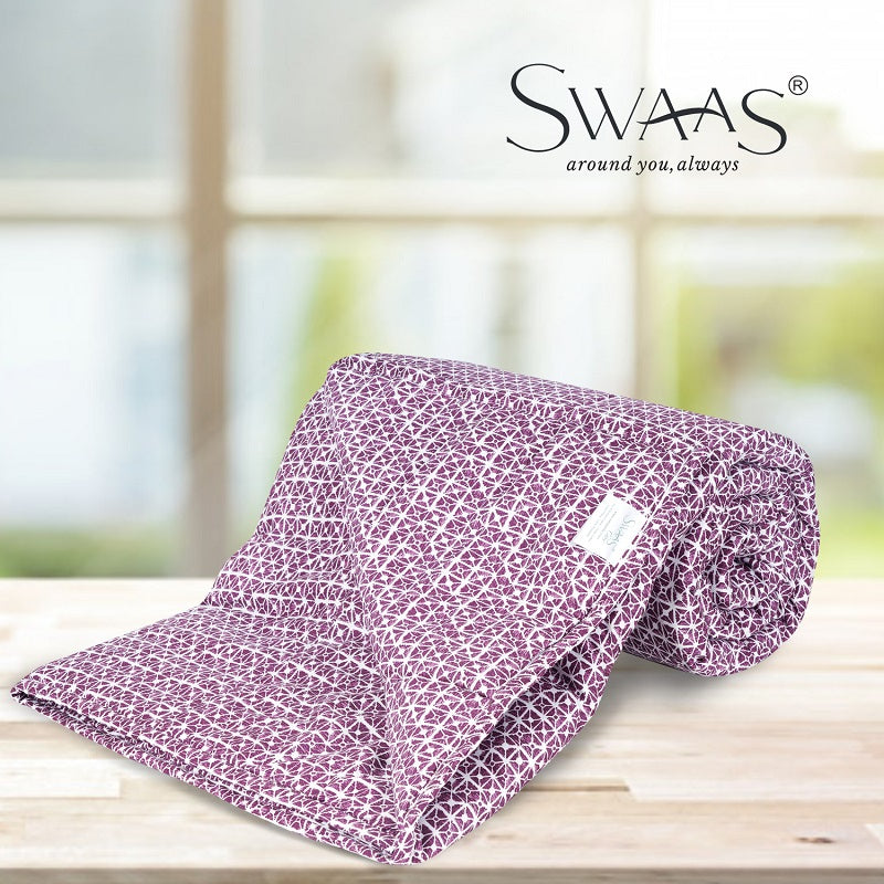 Swaas Antimicrobial 100% Cotton Majestic Grid Quilt - hfnl!fe