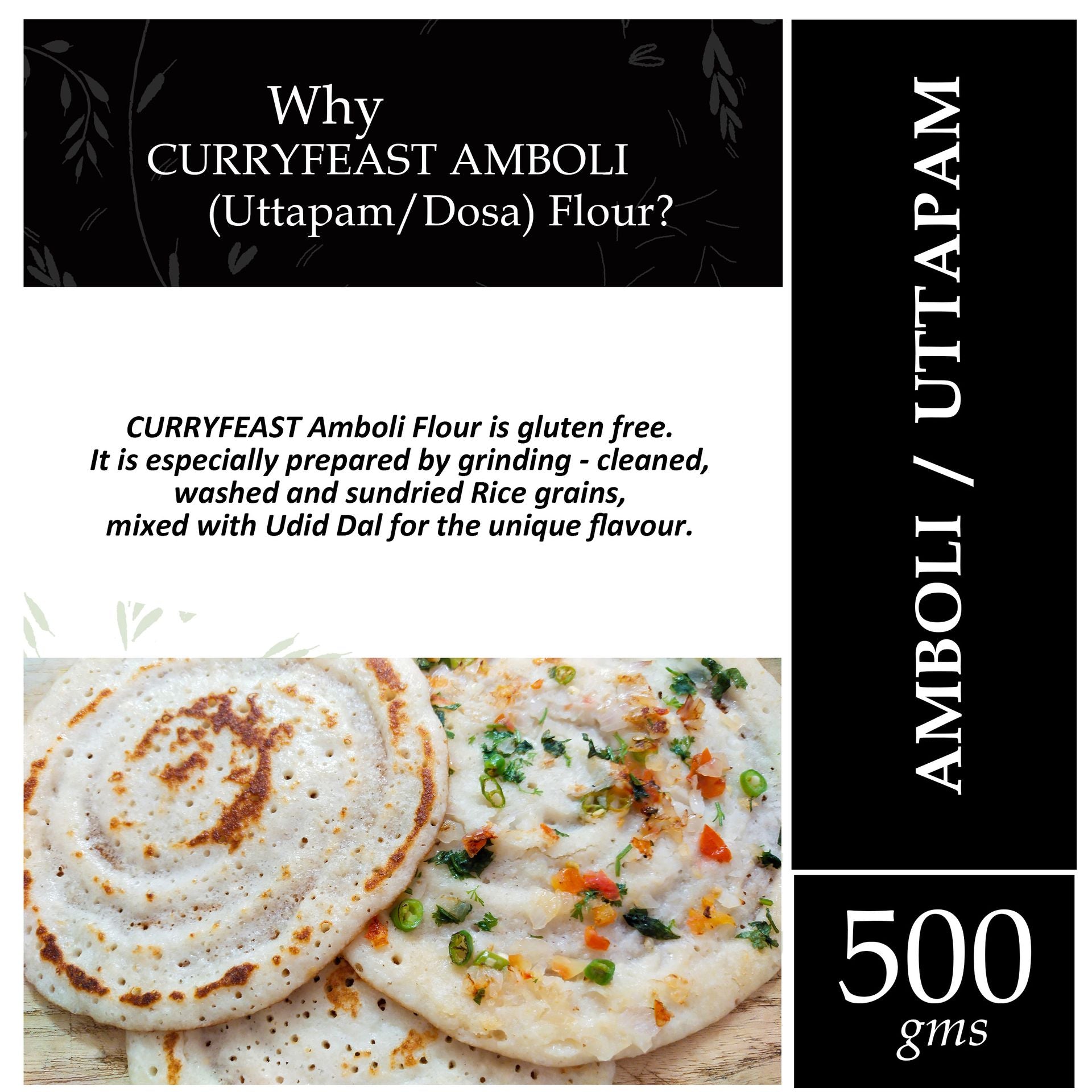 CURRYFEAST Amboli / Uttapam / Dosa Mix / 500g - hfnl!fe