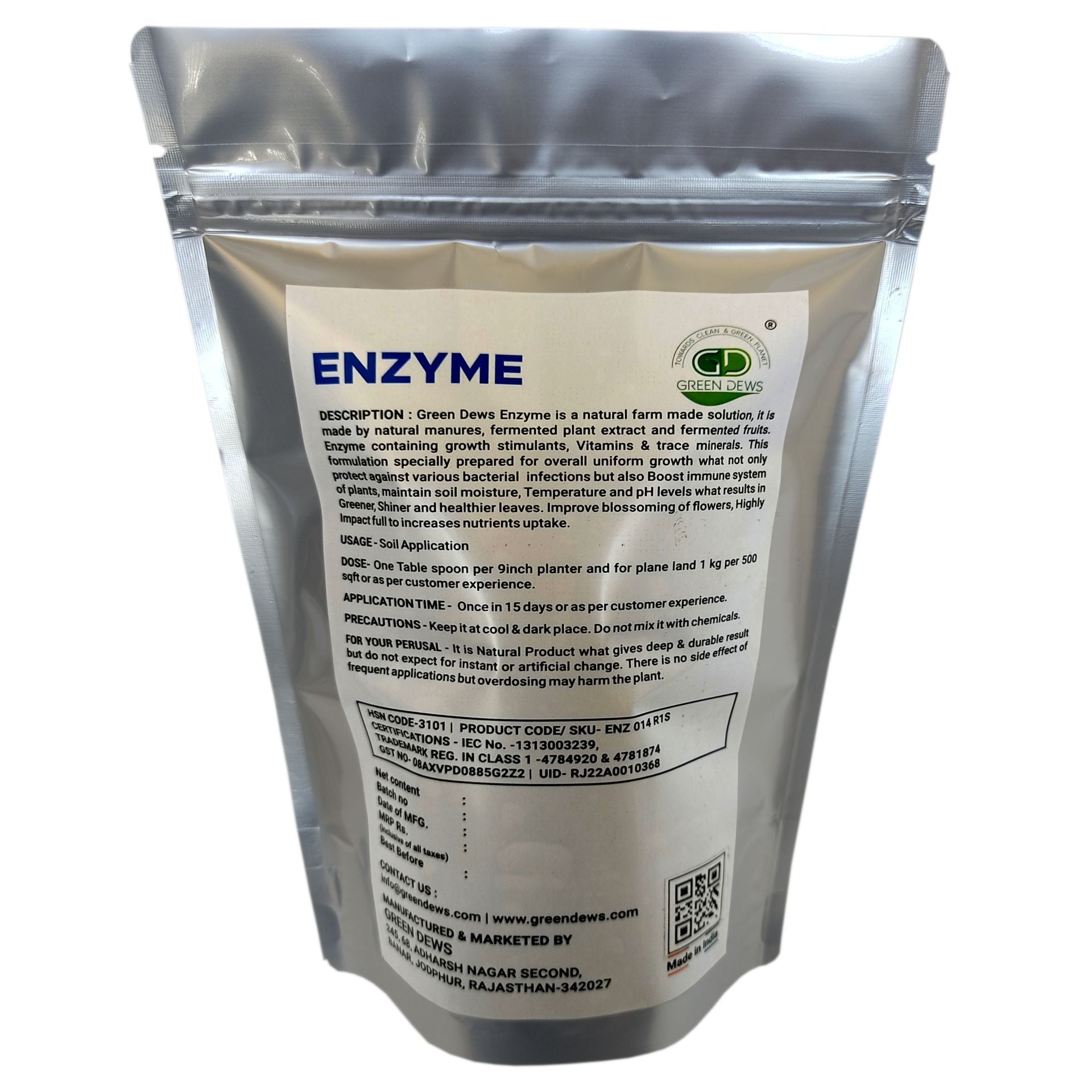 Green Dews Enzyme fertilizer for plants organic Granule form alternative to DAP NPK Zyme Granules Biozyme - hfnl!fe