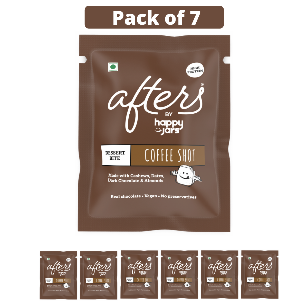 Happy Jars Afters - Coffee Shot Healthy Dessert Bite (Pack of 7) - hfnl!fe