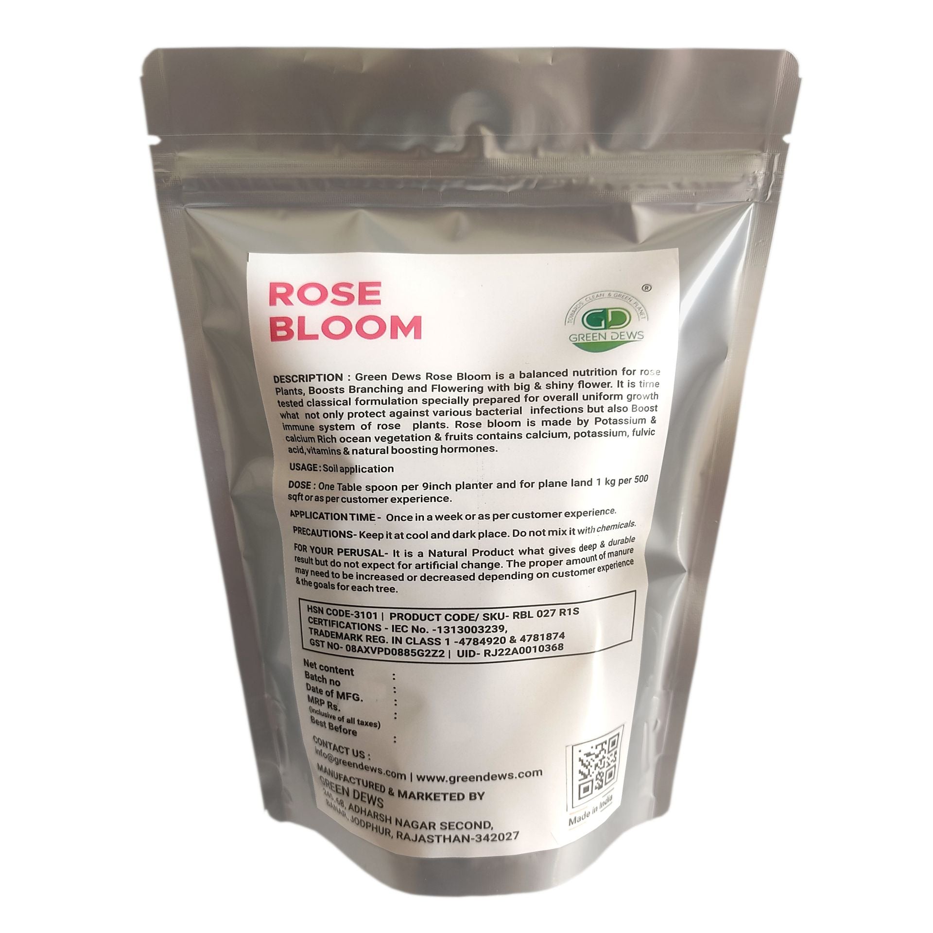 Green Dews Rose Plant Food Fertilizer For Flowering And Growth Organic Rose Bloom Granules Rose Flower Booster - hfnl!fe