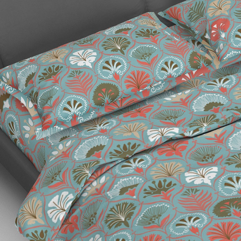 Swaas 100% Pure Cotton Folk Floral Pillow Covers - hfnl!fe