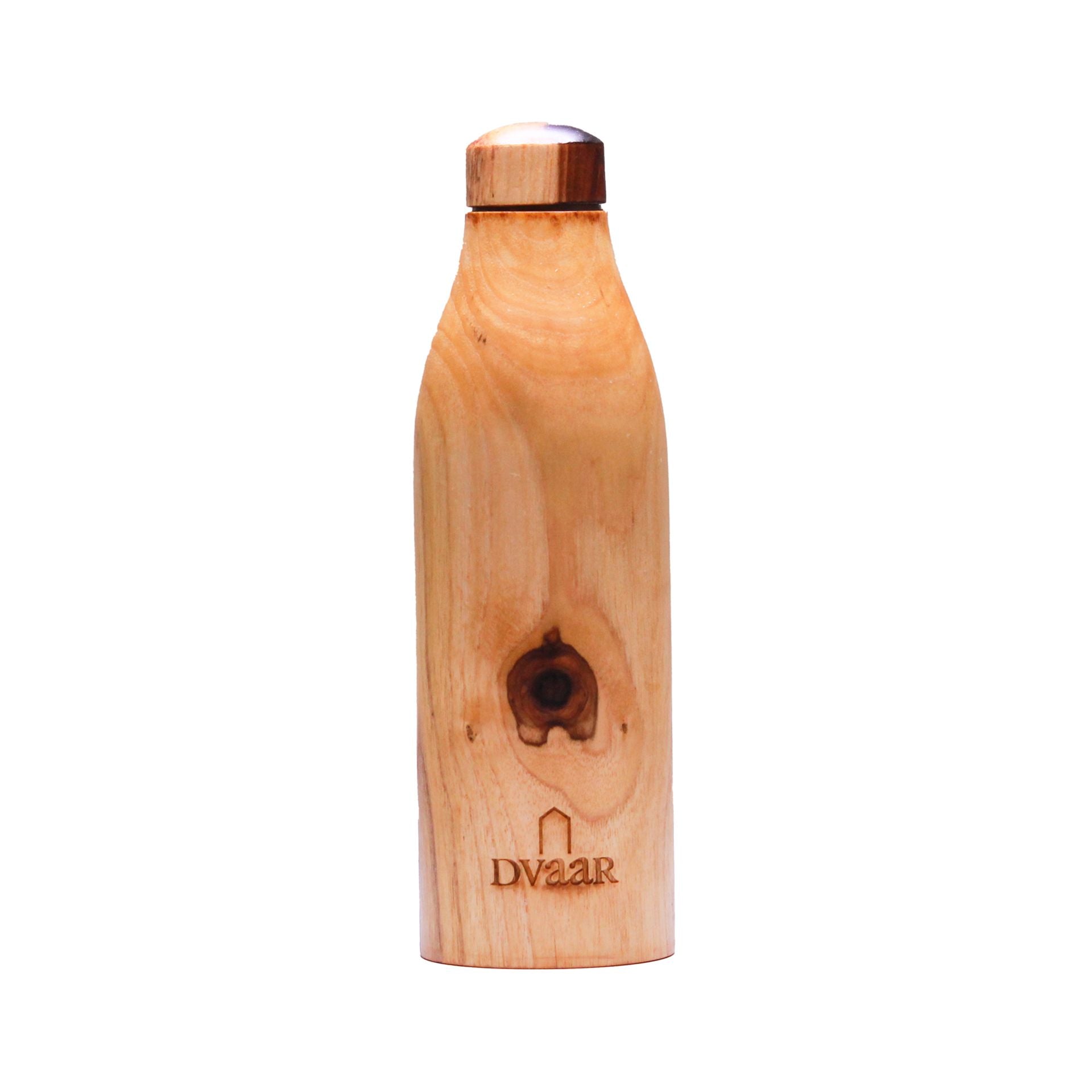 THE WOODEN COPPER BOTTLE TEAK WOOD 500 ml - hfnl!fe