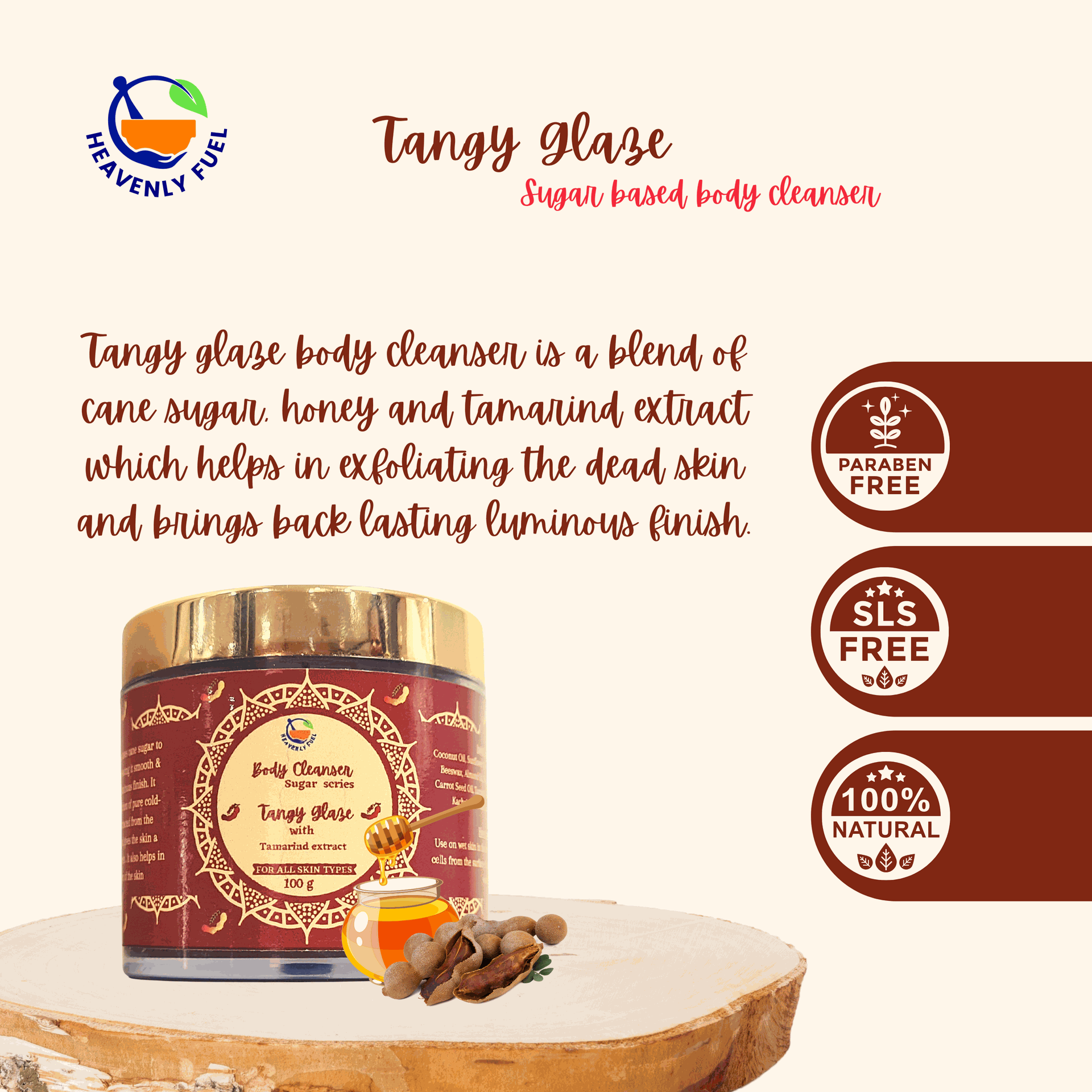 Tangy Glaze |Sugar based body cleanser|100g - hfnl!fe