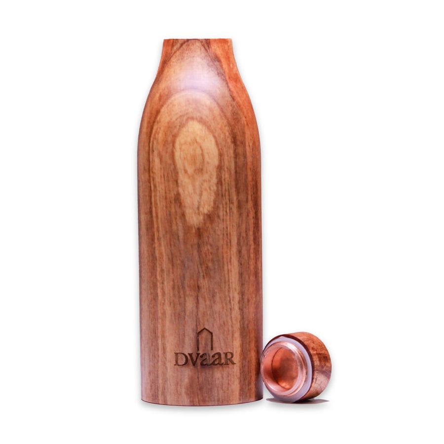 THE WOODEN COPPER BOTTLE NEEM WOOD 500 ml - hfnl!fe