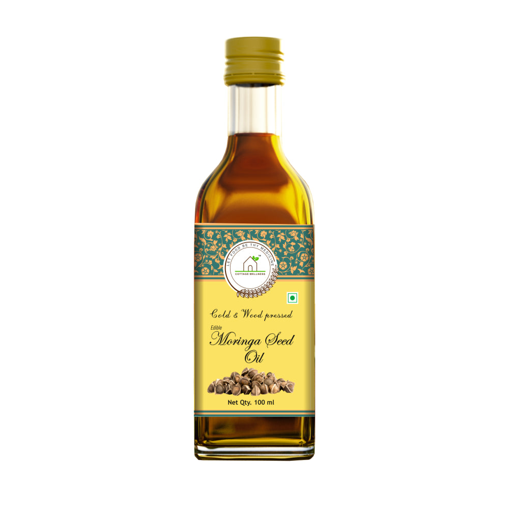 Cottage Wellness Moringa Oil Cold and Wood Pressed Edible 100 ml - hfnl!fe