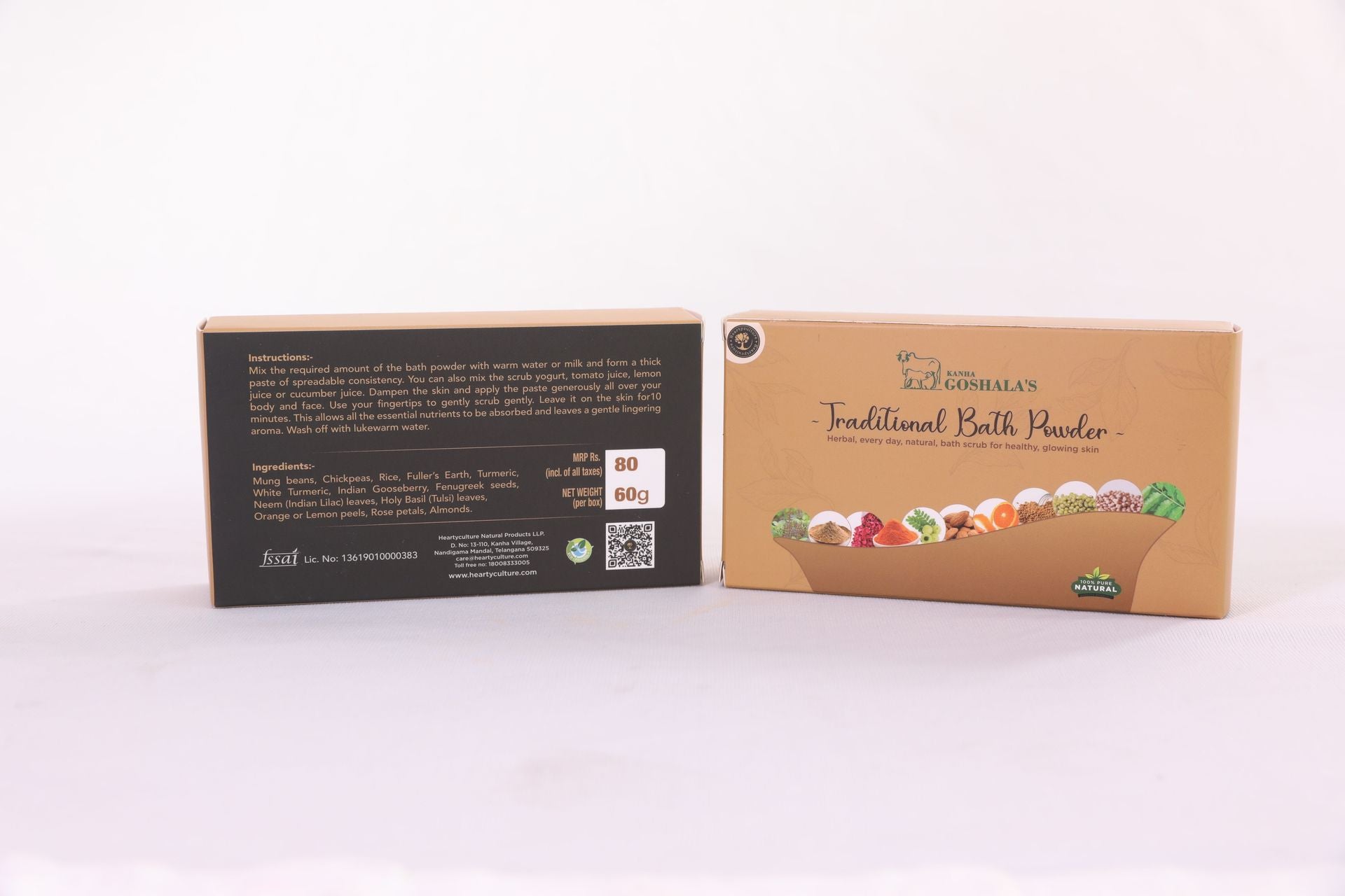 Kanha Ashram Goshala's Herbal Bath Powder - Pack of 2 - hfnl!fe