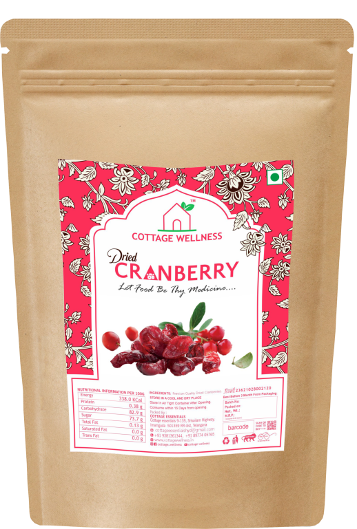 Cottage Wellness Dried Cranberries 250gm - hfnl!fe