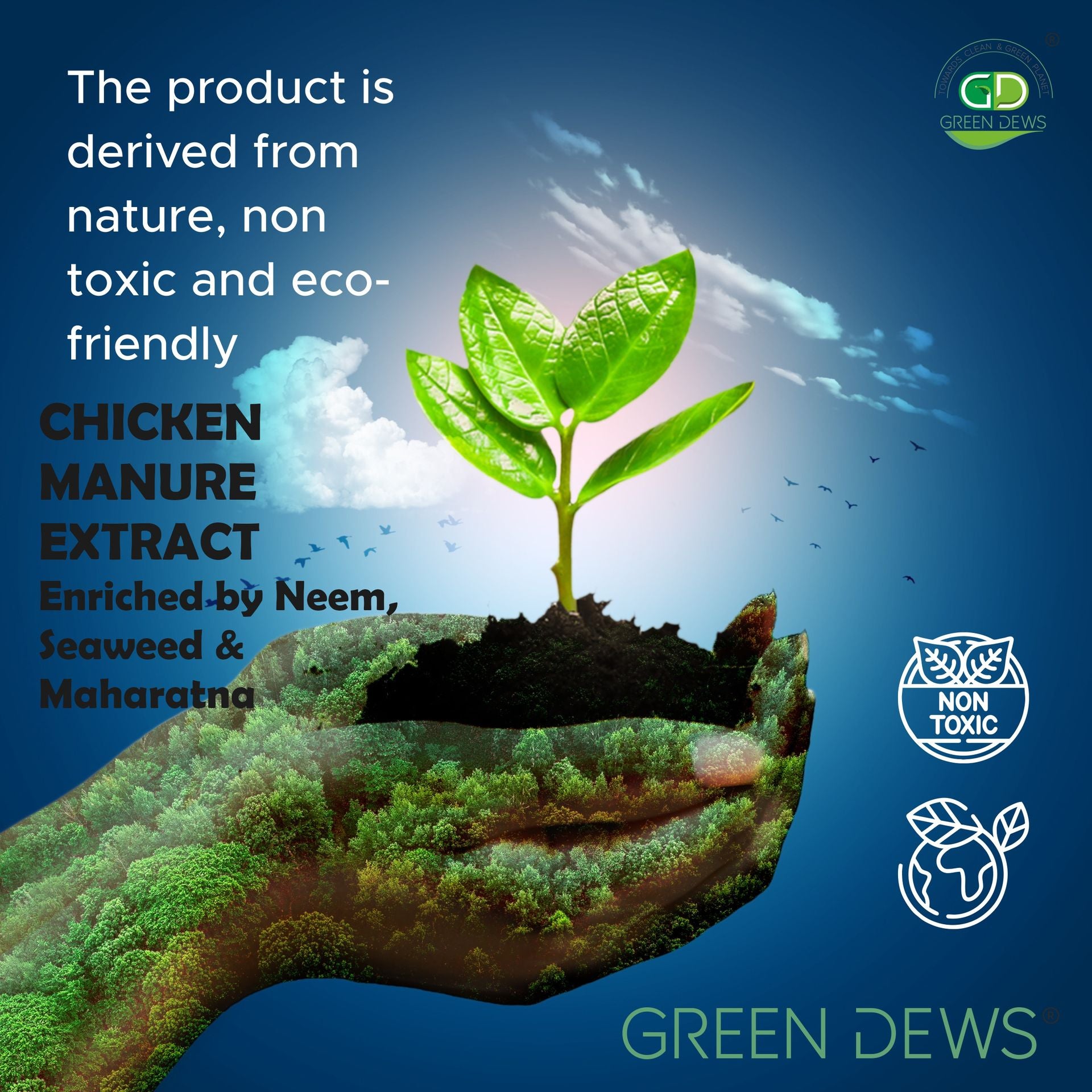 Green Dews Flower Booster Liquid Organic All Purpose Plant Fertilizer CHICKEN MANURE EXTRACT - hfnl!fe