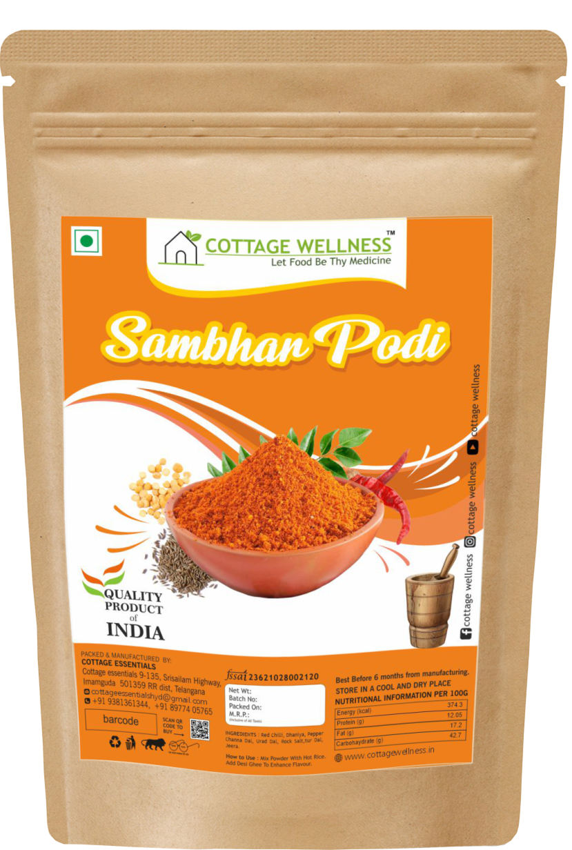 Cottage Wellness Home made Sambhar Podi 100gm - hfnl!fe