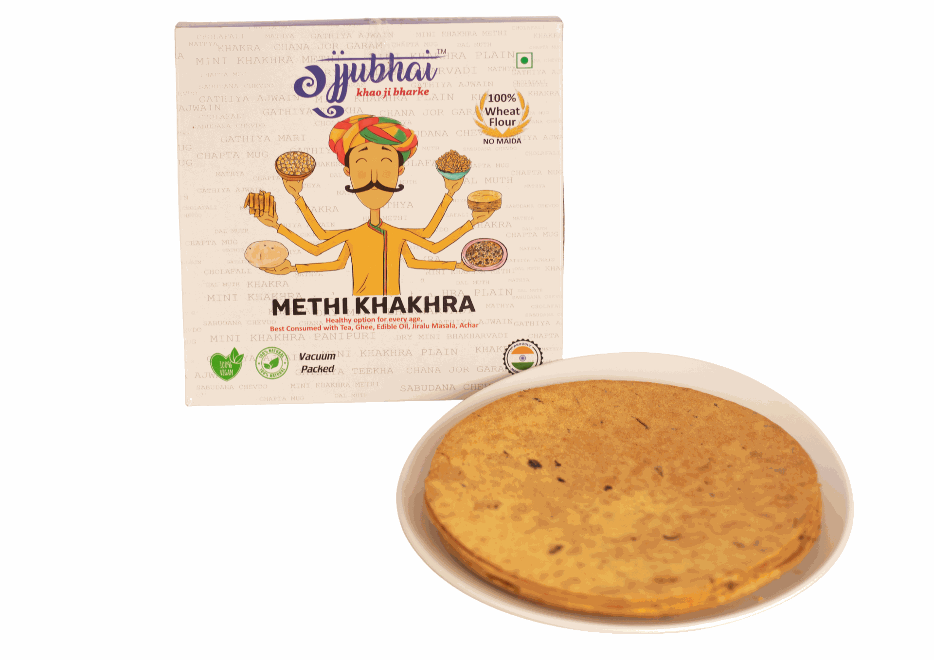CRUNCHY-CRISPY,KADAK METHI KHAKHRA 180G COMBO (Pack of 2) - hfnl!fe