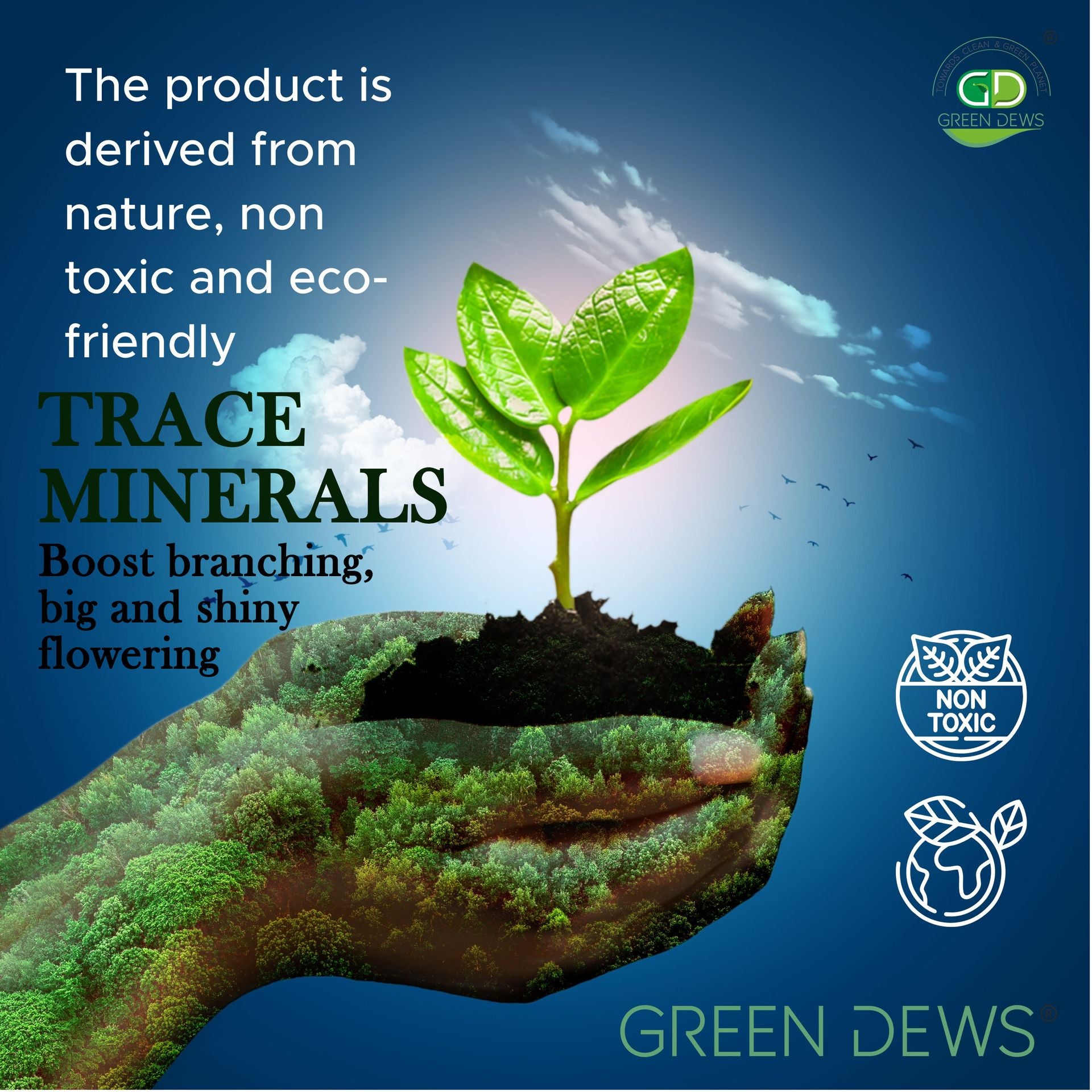Green Dews Micro Nutrients for plants Fertilizer Liquid Organic Hygienic Odor Free diluted Trace Minerals For Home Balcony Terrace Garden - hfnl!fe