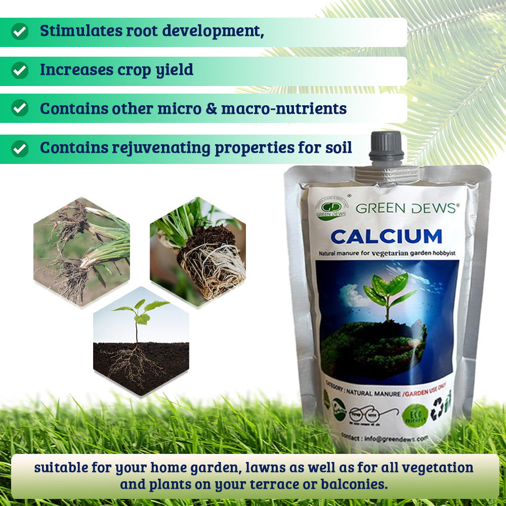 GREEN DEWS CALCIUM FERTILIZER ORGANIC LIQUID FOR VEGETARIAN GARDEN HOBBYIST - hfnl!fe