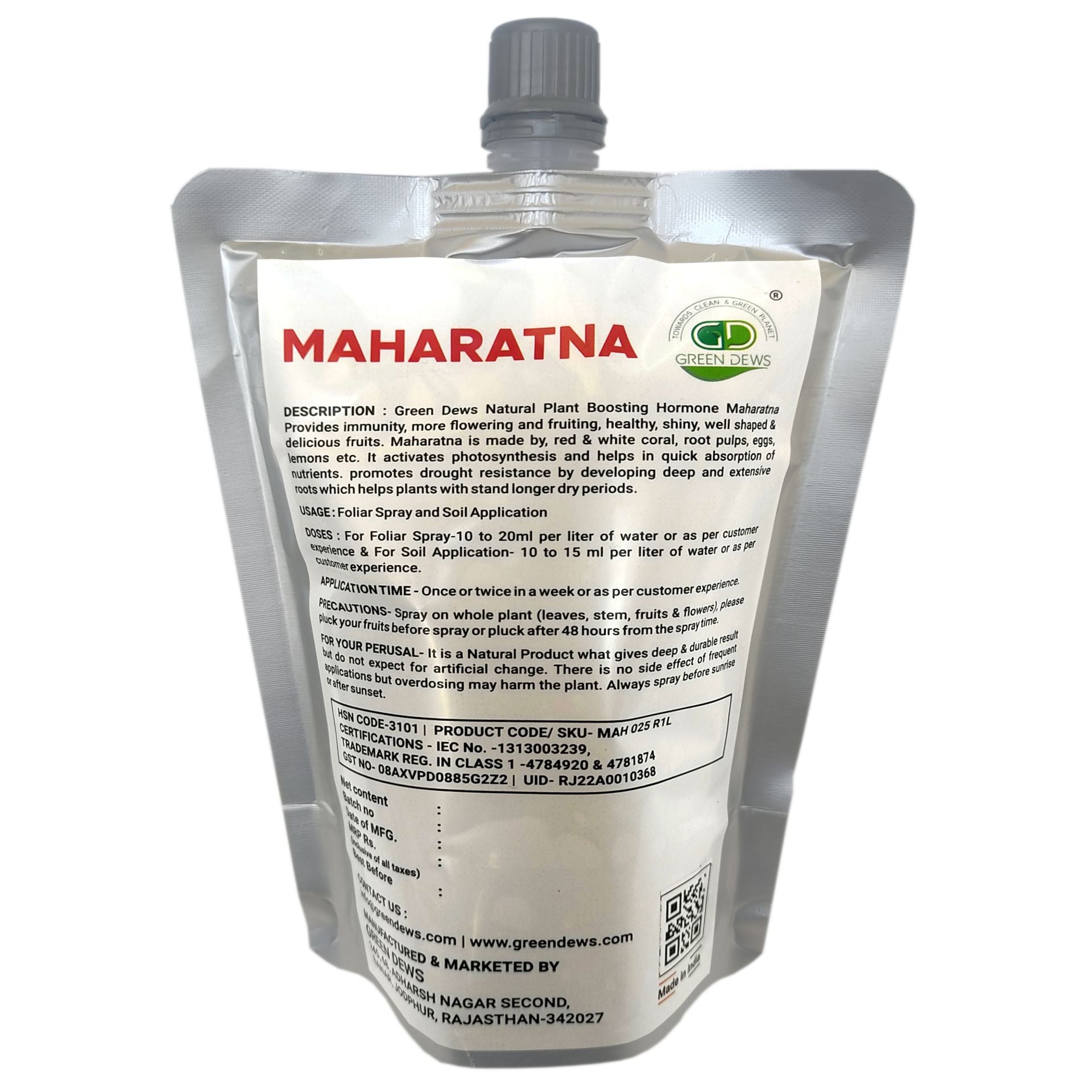 Green Dews Maharatna Plant Growth Promoter Immunity Booster More Flowering and Fruiting boosting fertilizer organic liquid - hfnl!fe