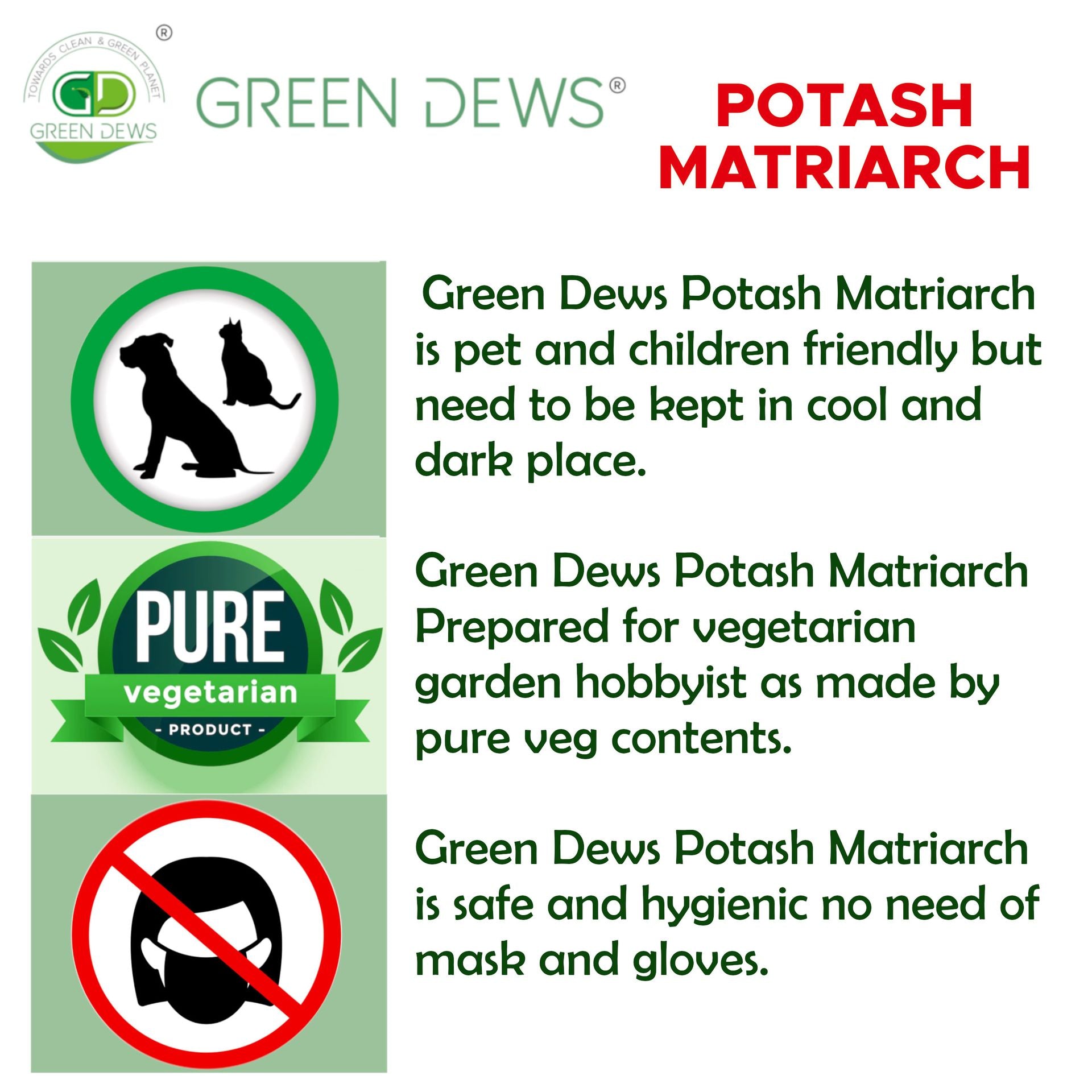 Green Dews Potash Fertilizer For Plants Organic Liquid POTASH MATRIARCH Substitute Of Potassium Nitrate - hfnl!fe