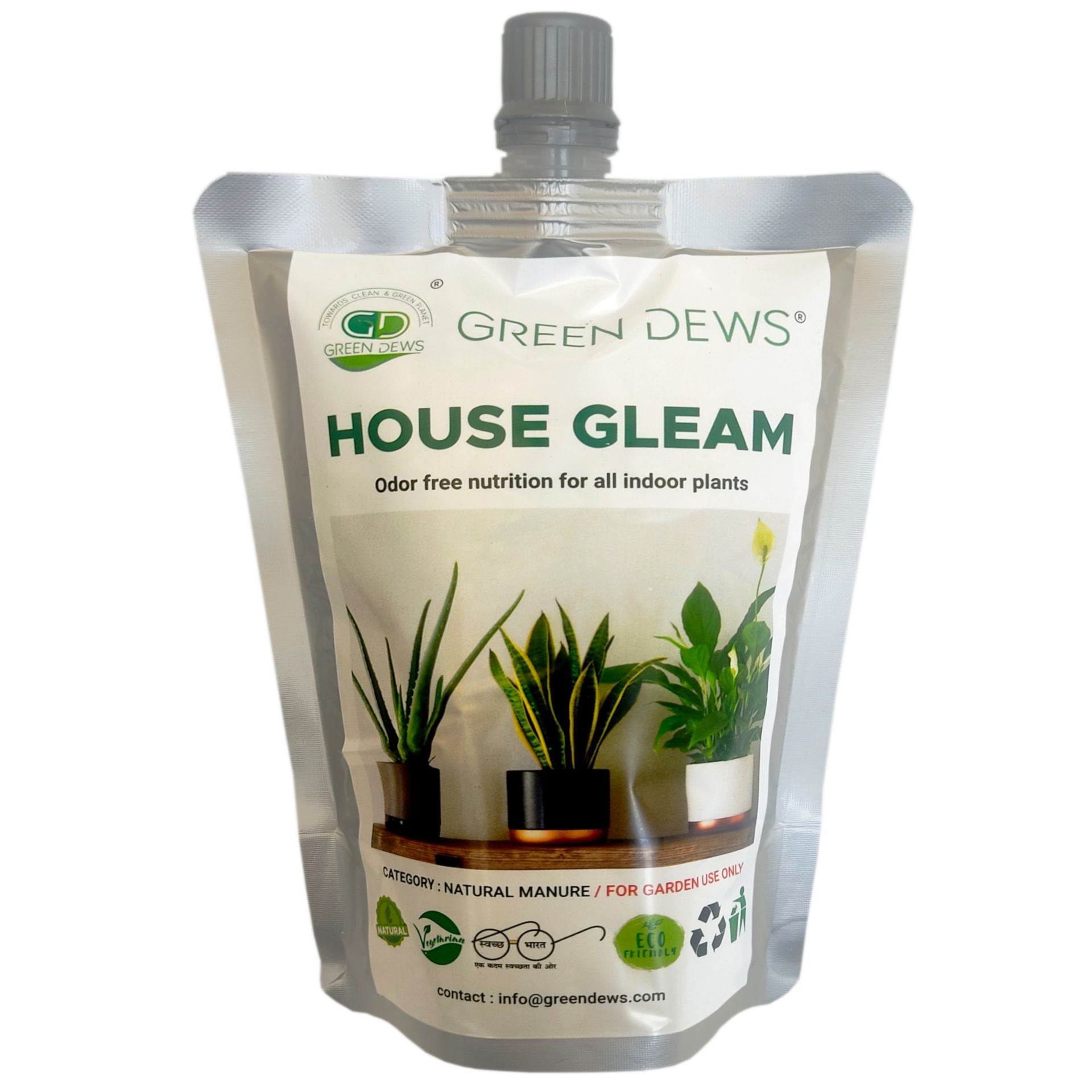 Green Dews Fertilizer for Indoor Plants House Gleam Natural Odor Free Organic Fertilizers for Home Gardening - hfnl!fe