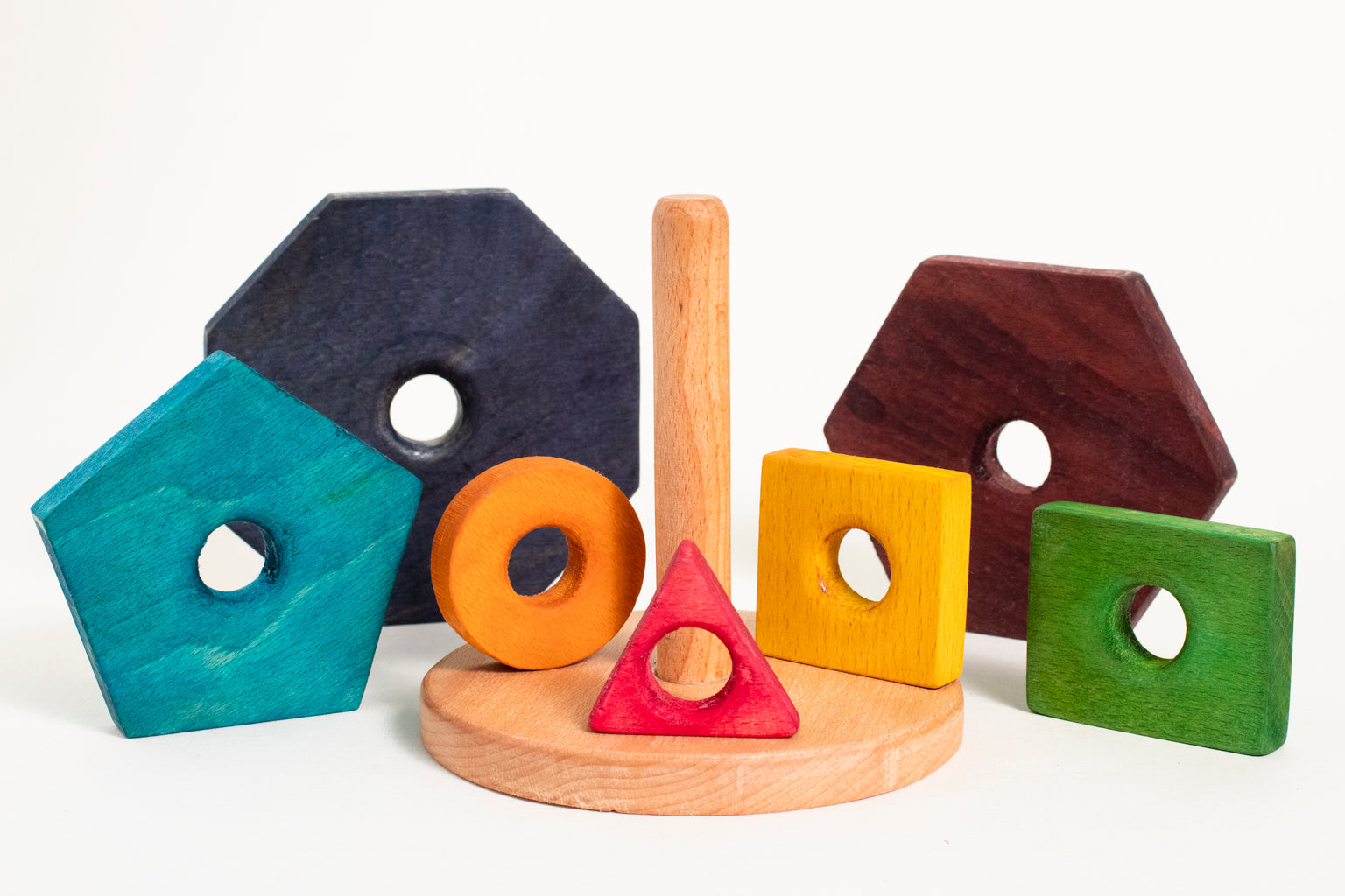 Kindora Montessori Geometric Shape Stacker