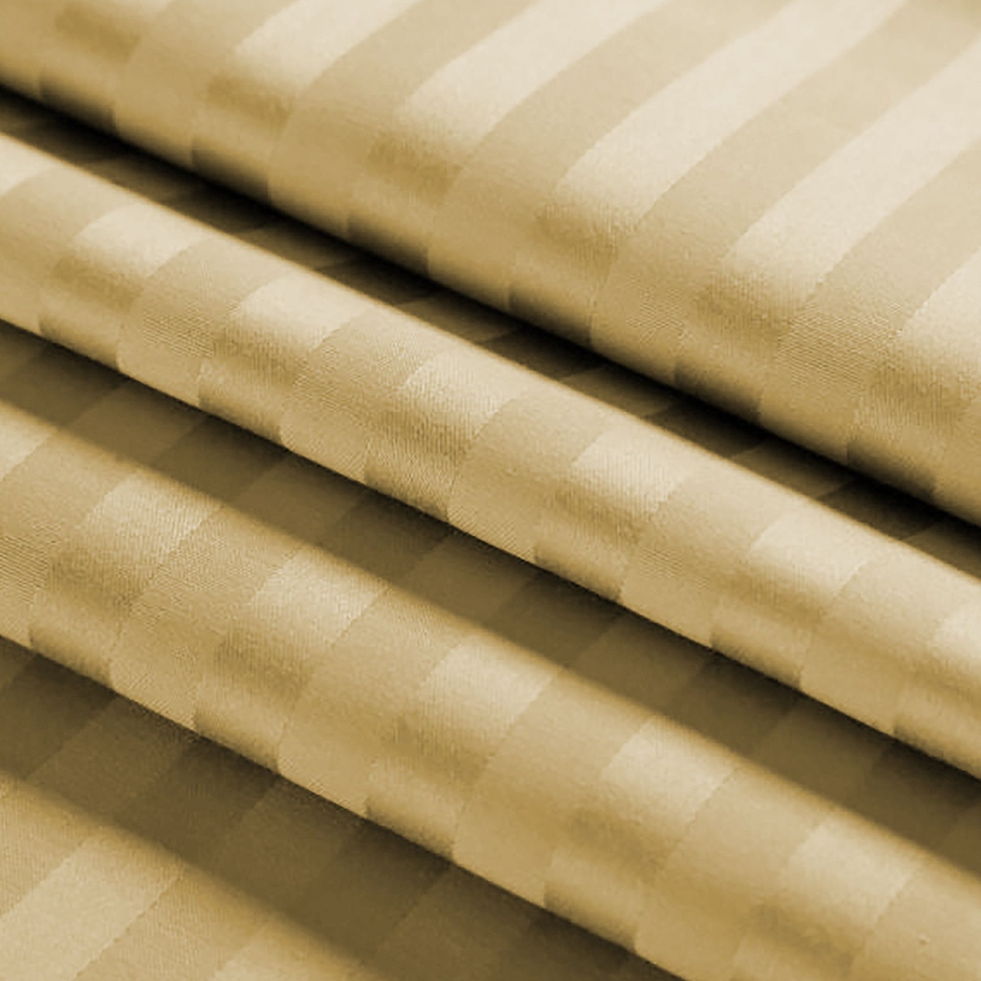 Swaas Antimicrobial 300TC Sateen Striped Champagne Bedsheet Set - hfnl!fe