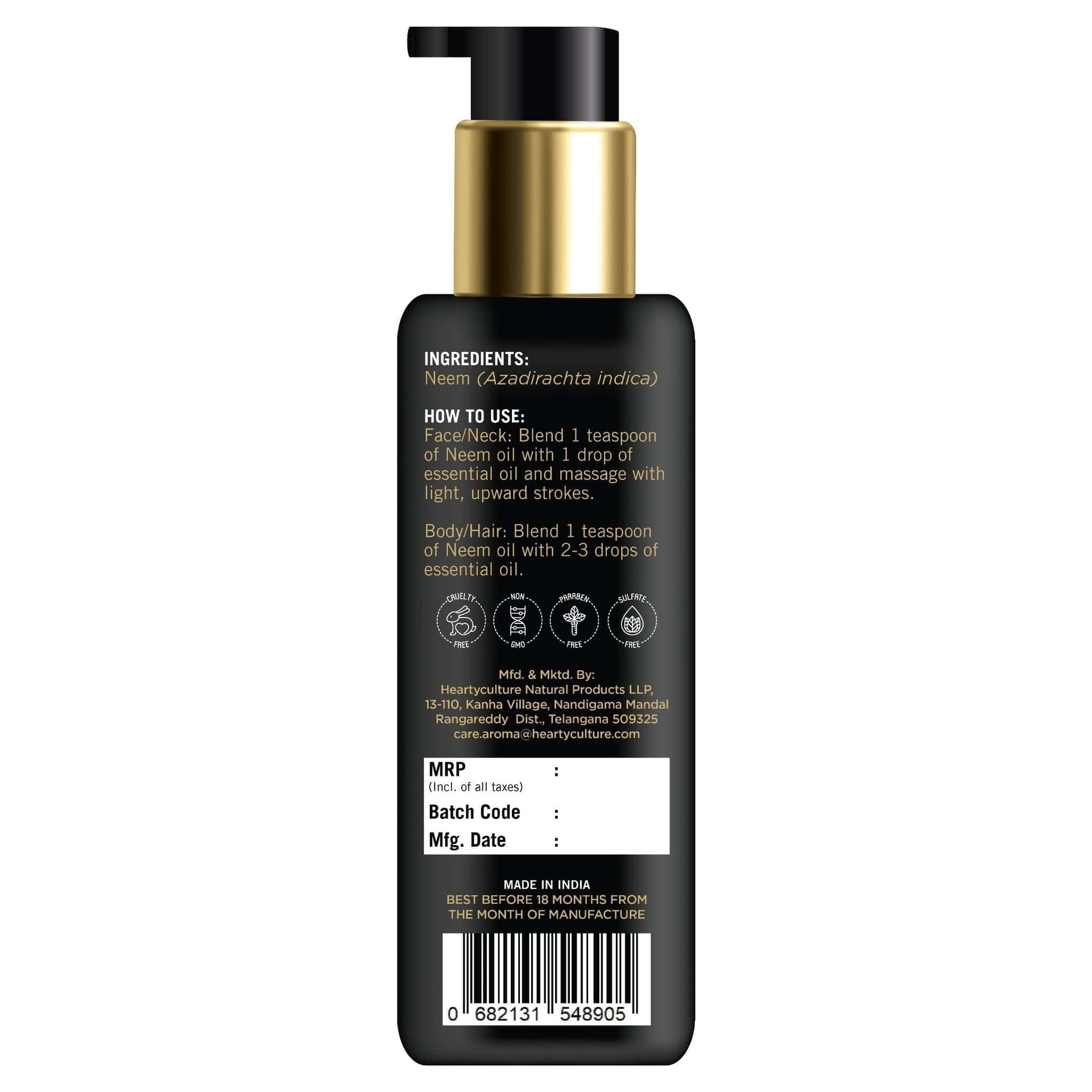 Heartyculture Neem Oil - 100 ML - hfnl!fe