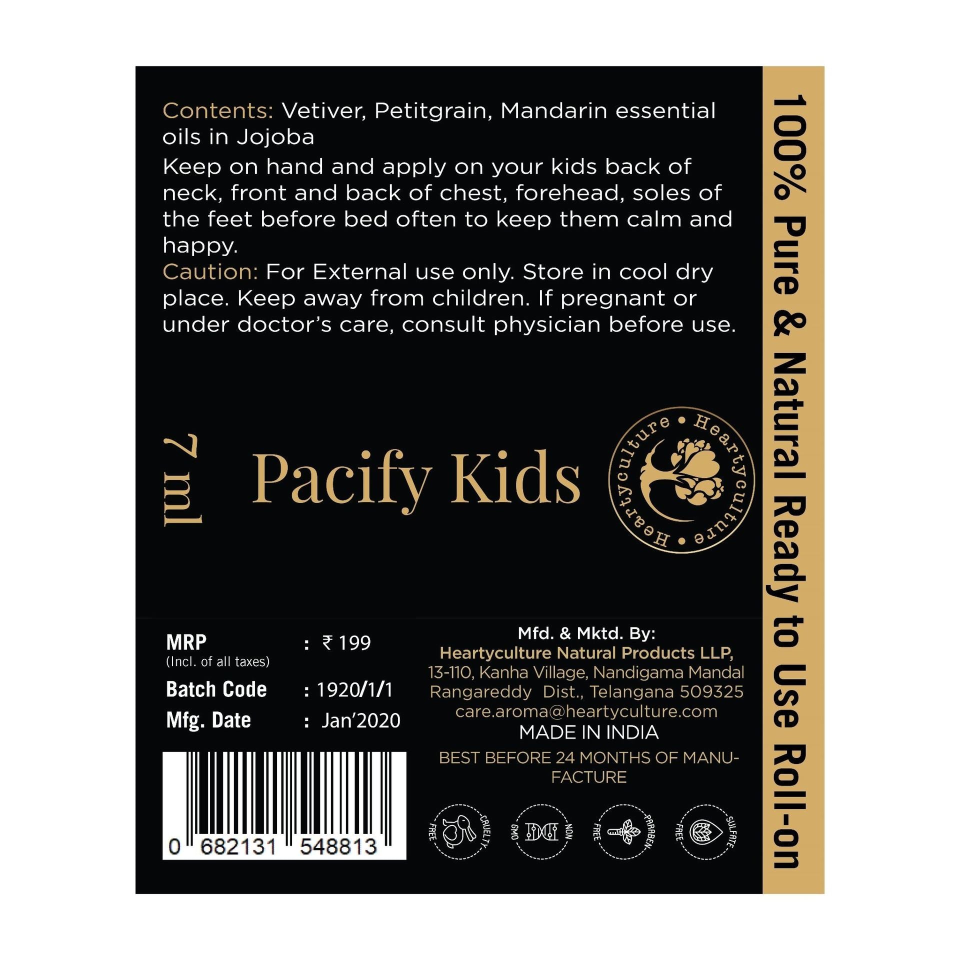 Heartyculture Pacify Kids Roll-on - 7 ml - hfnl!fe