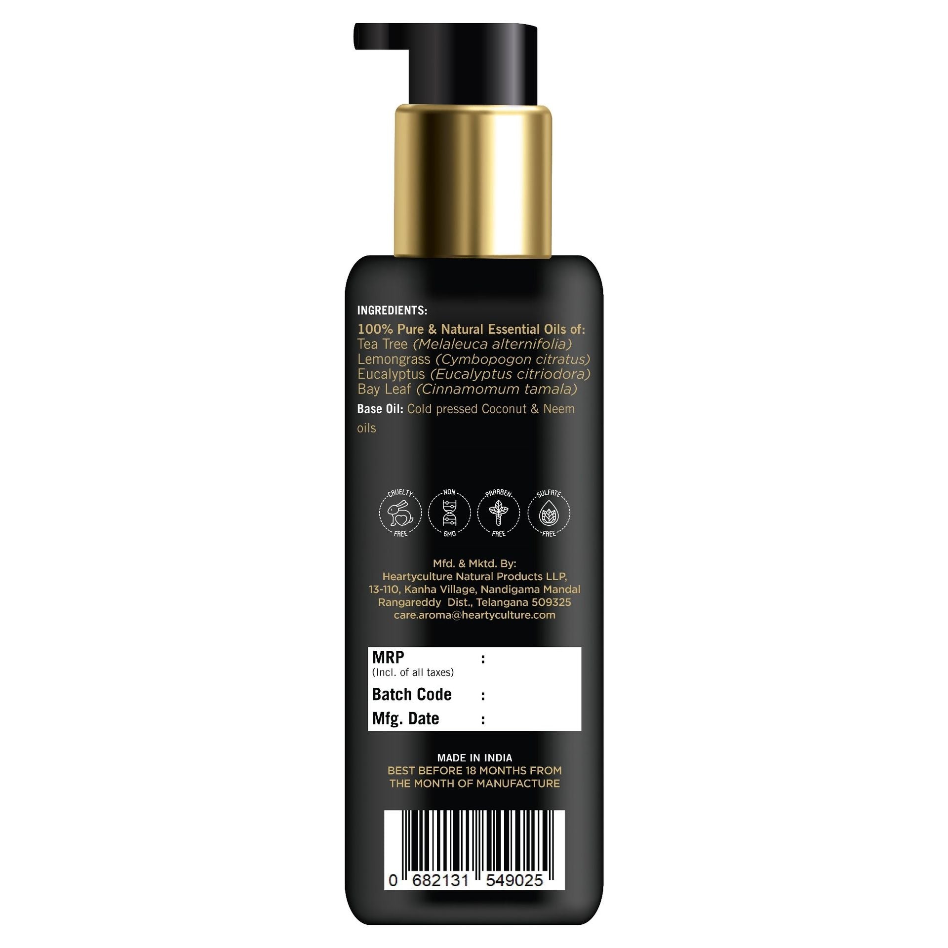 Heartyculture Anti-Lice Oil Essential Oil - 100 ml - hfnl!fe