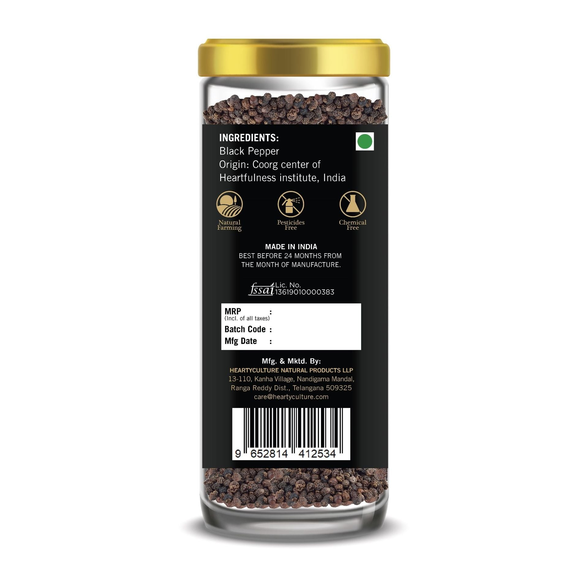 Heartyculture Black Pepper - 150 G - hfnl!fe