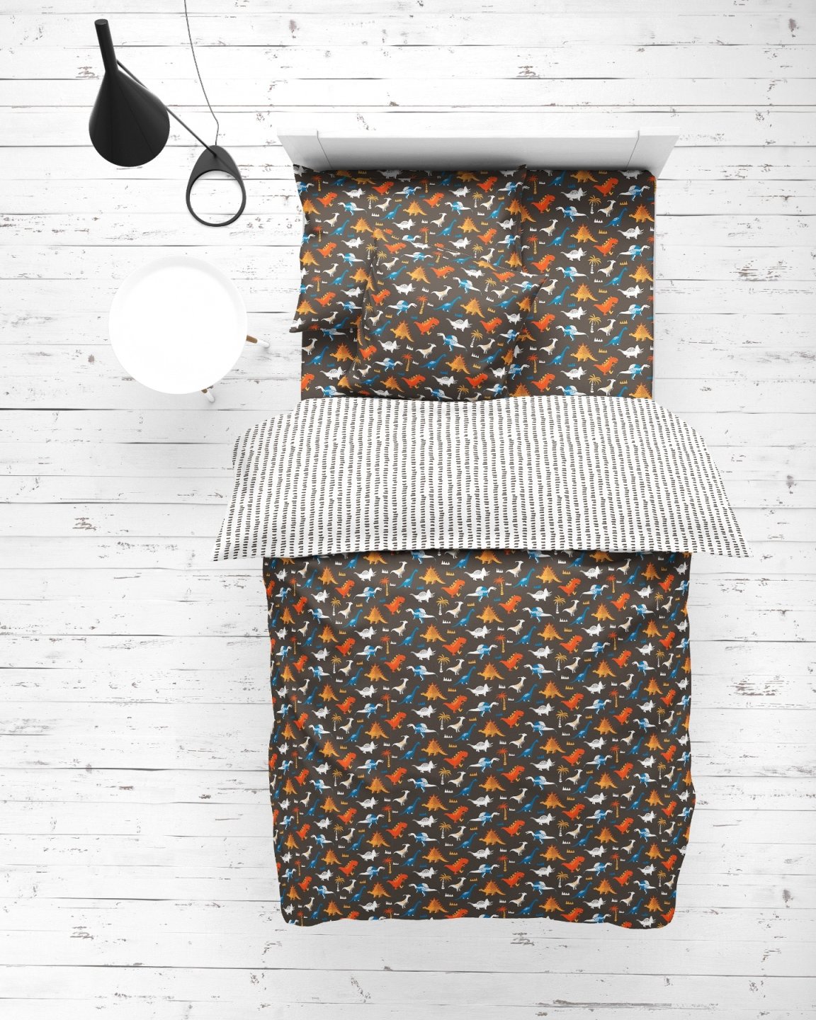 Swaas Jurassic Park 100% Cotton Antimicrobial Kids Bedsheet Set - hfnl!fe