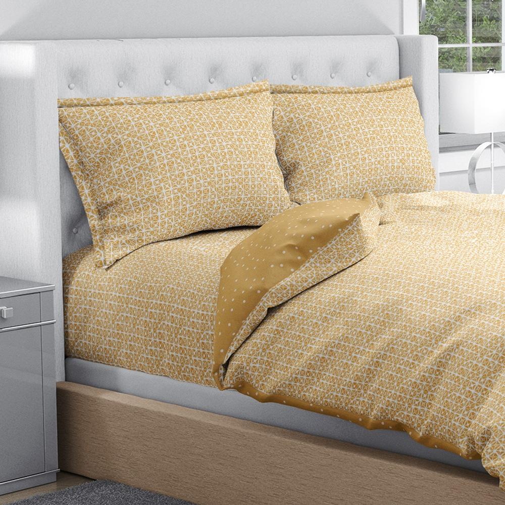 Swaas Antimicrobial 100% Cotton Majestic Grid Bedsheet Set - hfnl!fe