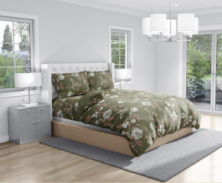 Swaas Antimicrobial 100% Cotton Dusty Floral Bedsheet Set - hfnl!fe