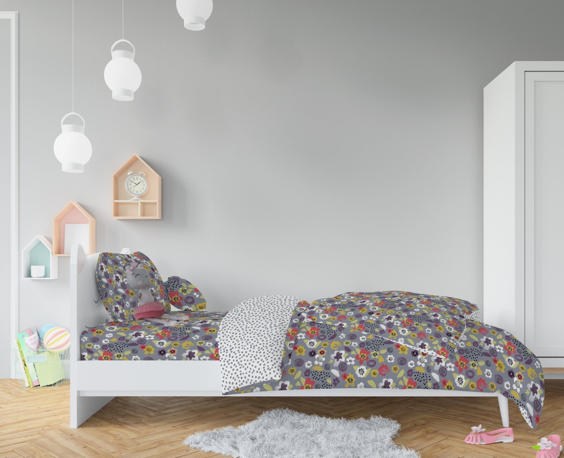 Swaas Petal Princess 100% Cotton Antimicrobial Kids Bedsheet Set - hfnl!fe