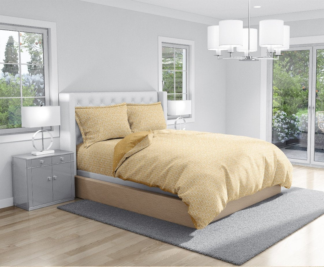 Swaas Antimicrobial 100% Cotton Majestic Grid Bedsheet Set - hfnl!fe