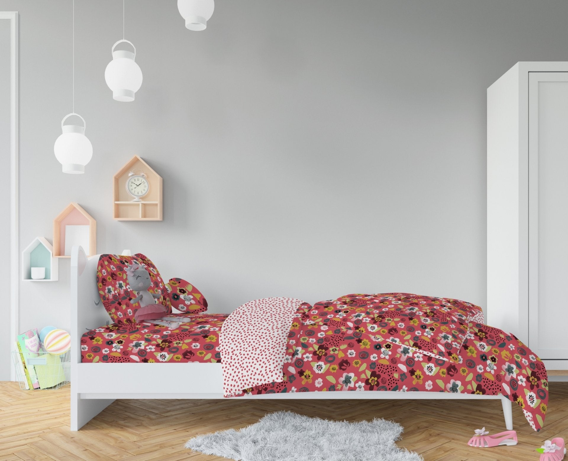 Swaas Petal Princess 100% Cotton Antimicrobial Kids Bedsheet Set - hfnl!fe