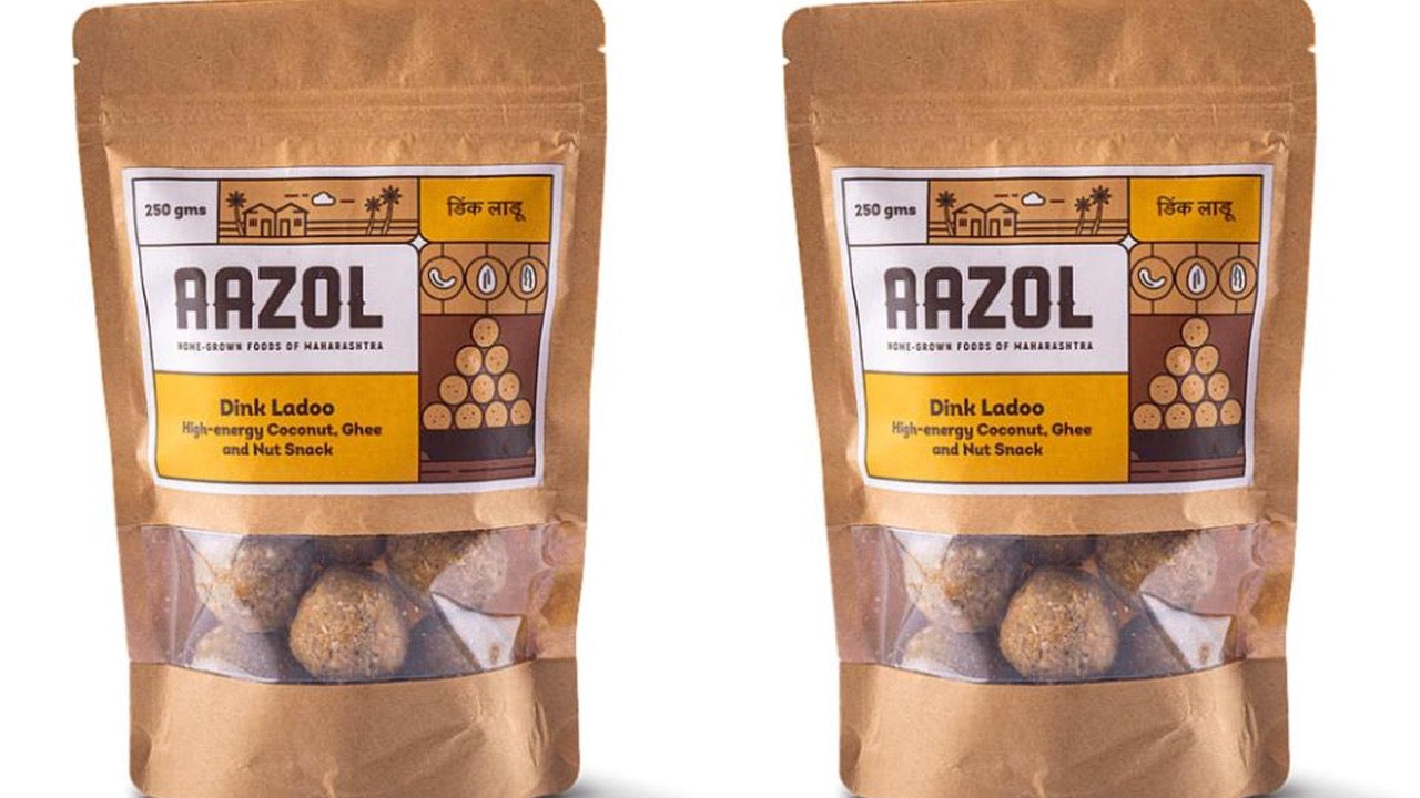Aazol Dink Ladoo: High-energy Gondh Snack - 500g - hfnl!fe