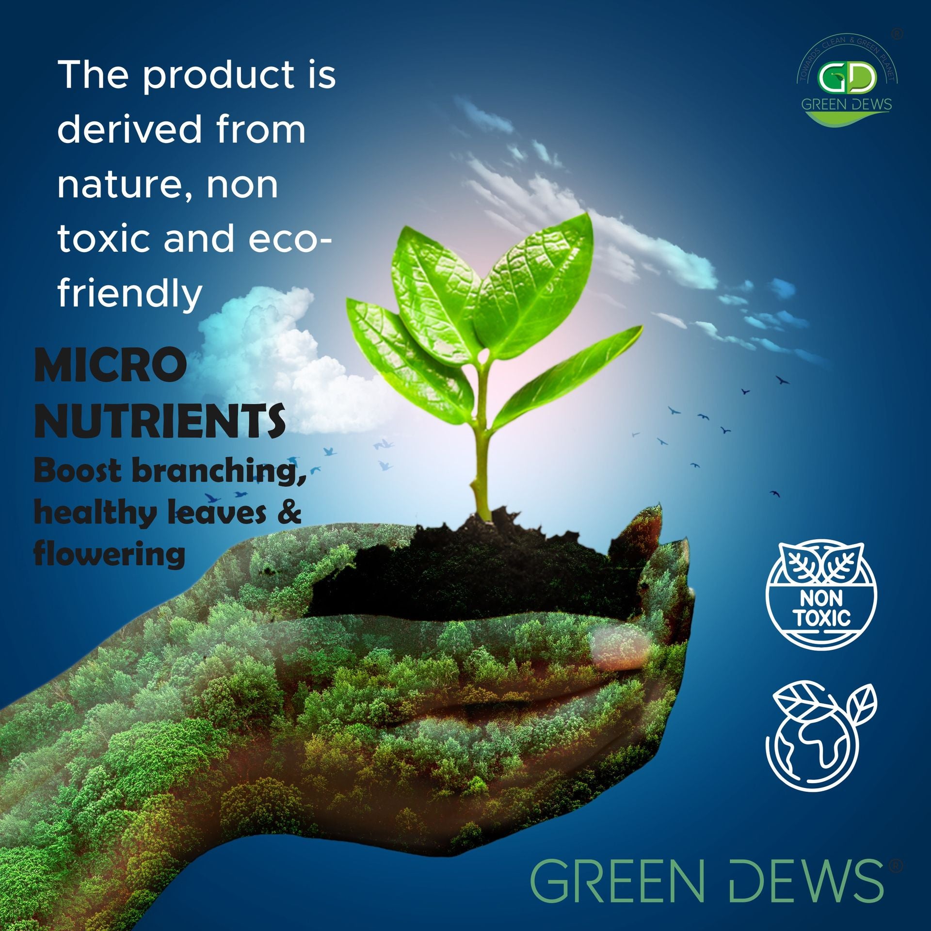 Green Dews Micro Nutrient Fertilizer Organic Natural Liquid for Overall Plant Growth Multi Micronutrients Fertilizers - hfnl!fe