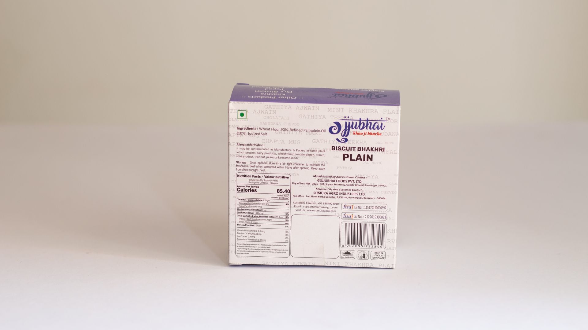 BISCUIT BHAKHRI PLAIN COMBO(PACK OF 2)(180GX2) - hfnl!fe
