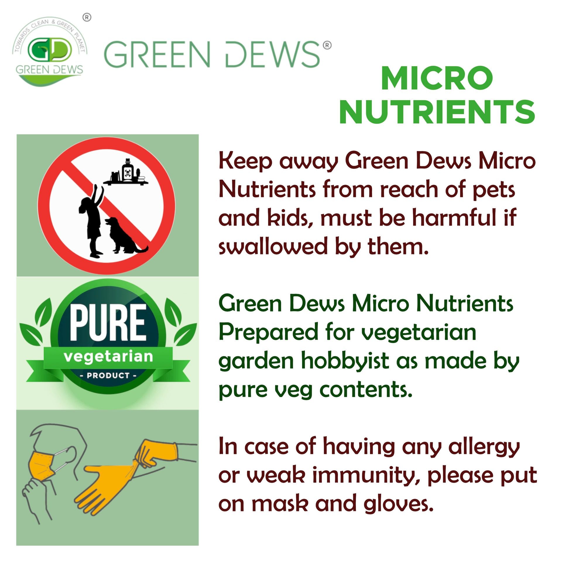 Green Dews Micro Nutrient Fertilizer Organic Natural Liquid for Overall Plant Growth Multi Micronutrients Fertilizers - hfnl!fe