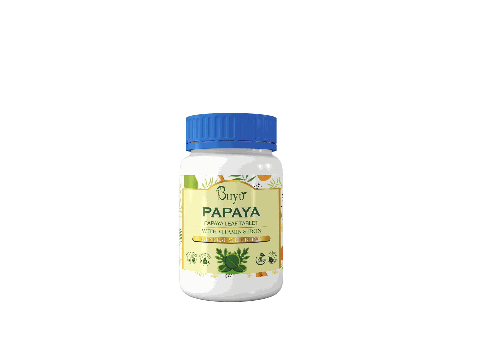 Papaya Leaf Powder Tablets 60Pcs - BUYU