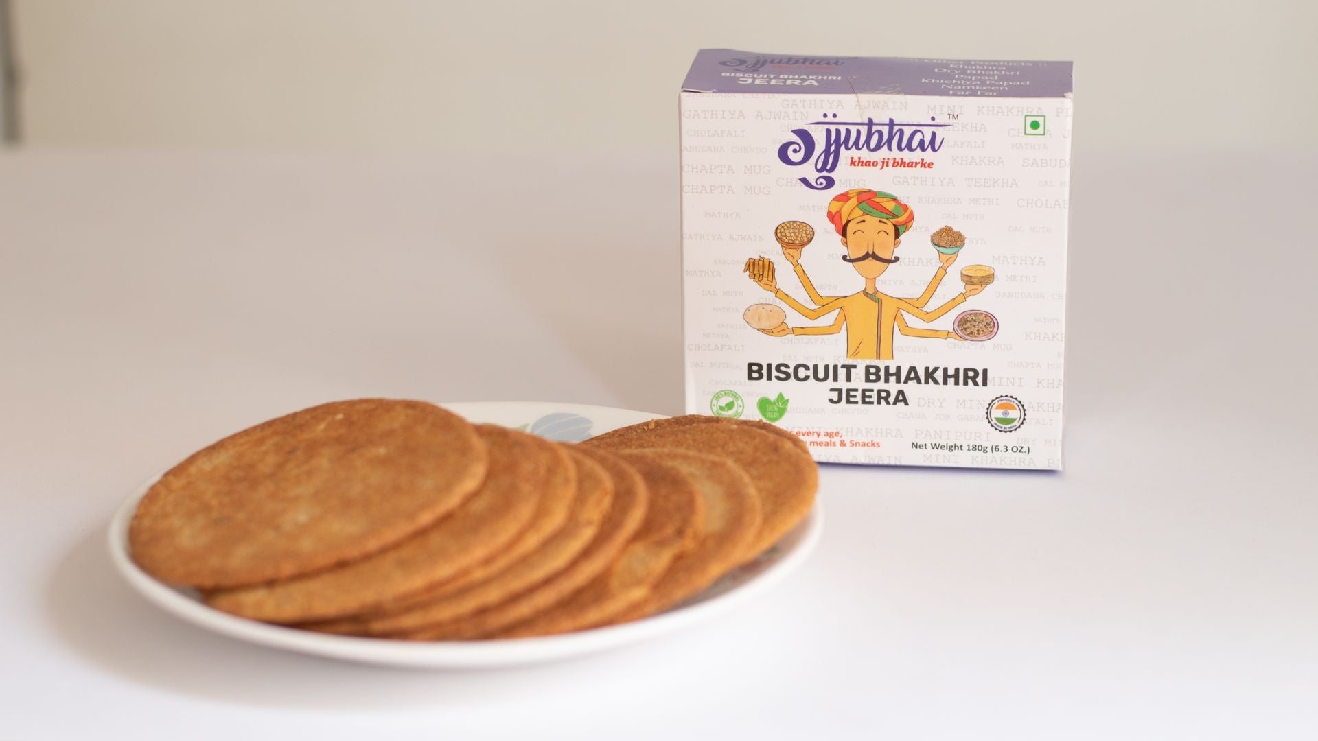 BISCUIT BHAKHRI JEERA COMBO(PACK OF 2)(180GX2) - hfnl!fe