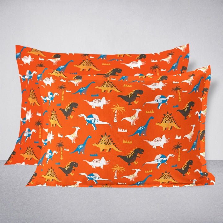Swaas Jurassic Park 100% Cotton Antimicrobial Kids Pillow Covers - hfnl!fe