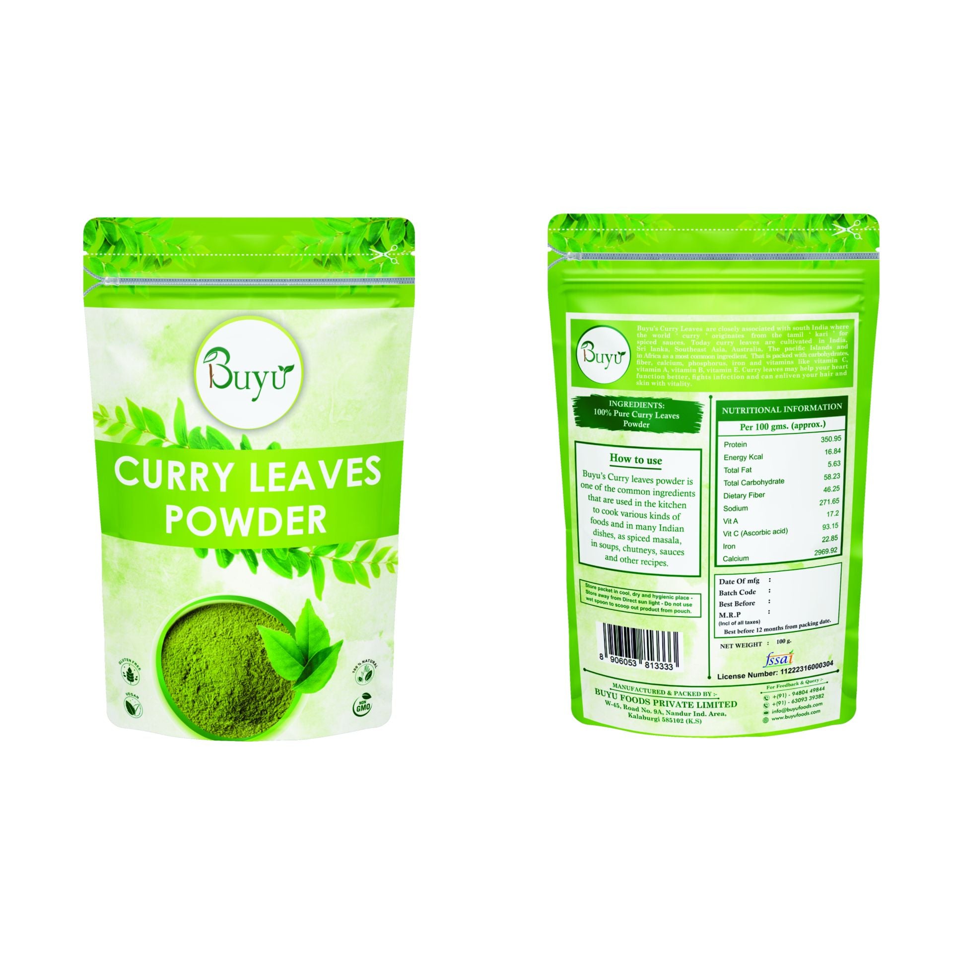 Curry Leaf Powder 100g - BUYU