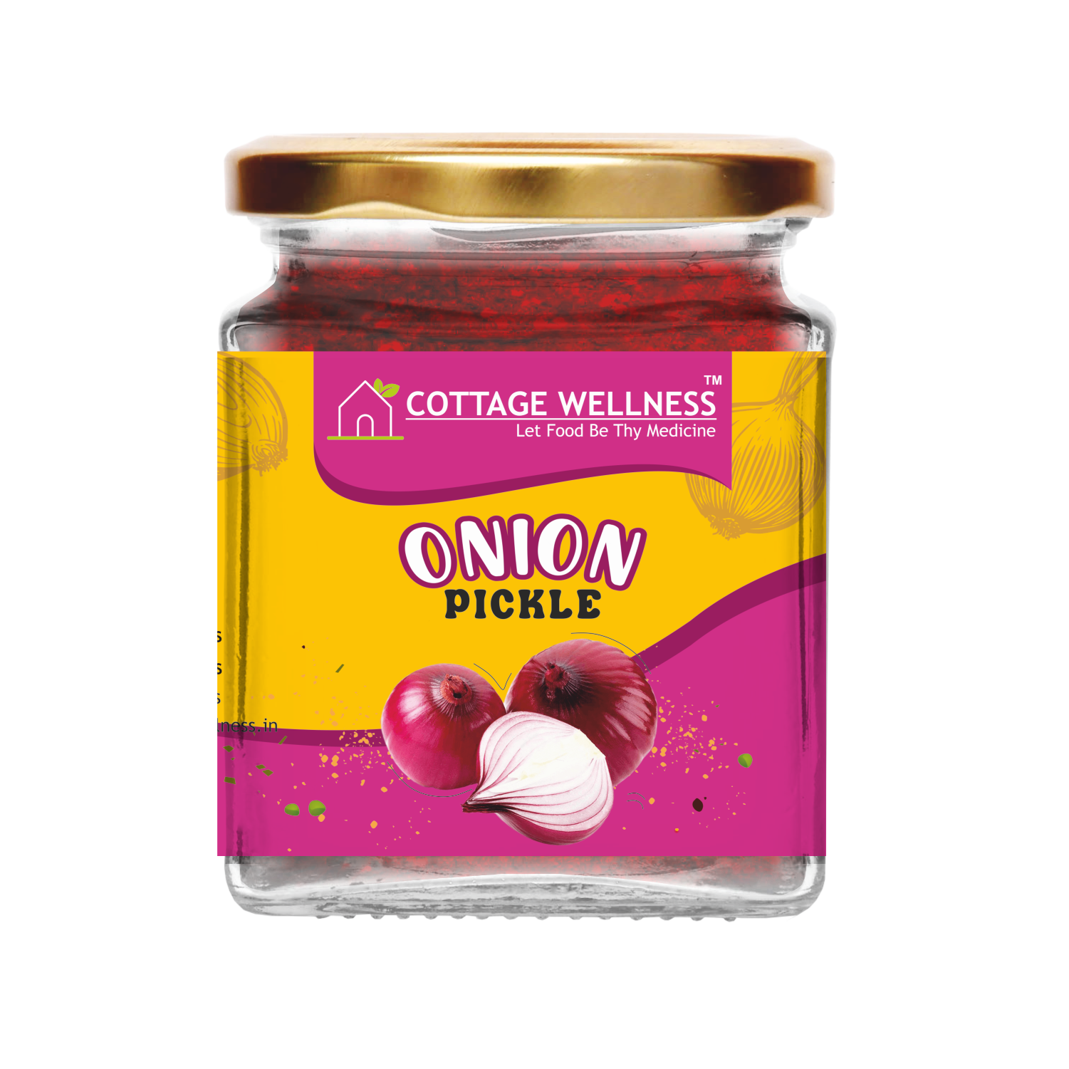 Cottage Wellness Home made Onion Pickle 250gm - hfnl!fe