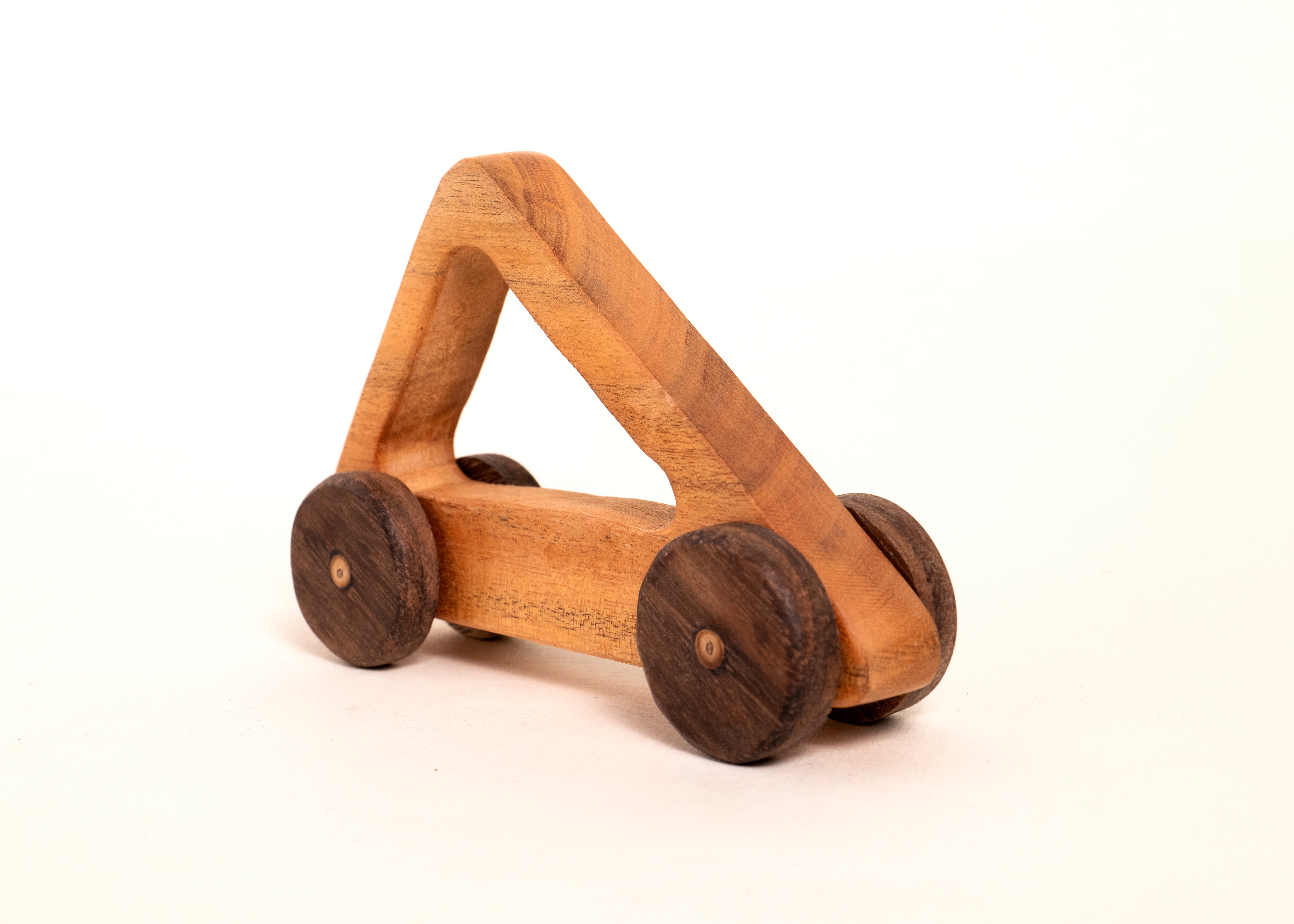 Kindora Waldorf Inspired Wooden Pyramid Car