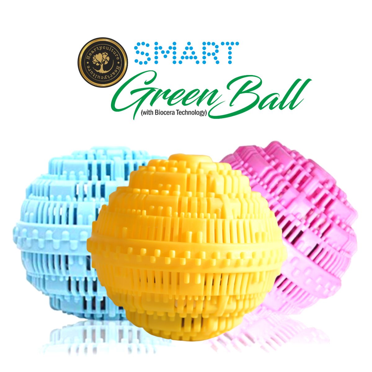 Heartyculture's Smart Laundry Green Ball - 1 Unit - hfnl!fe