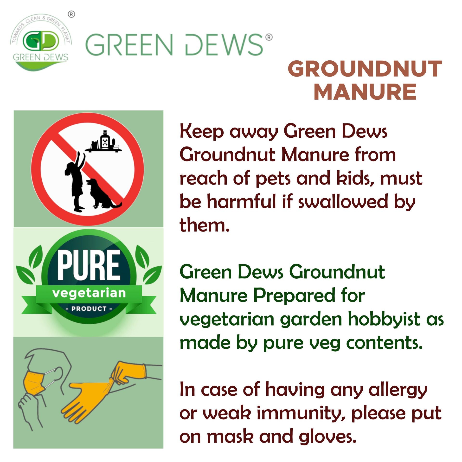 Green Dews Groundnut Oil Cake Powder Fertilizer For Plants Decomposed Ground Nut Manure Enriched By Seaweed Molasses - hfnl!fe
