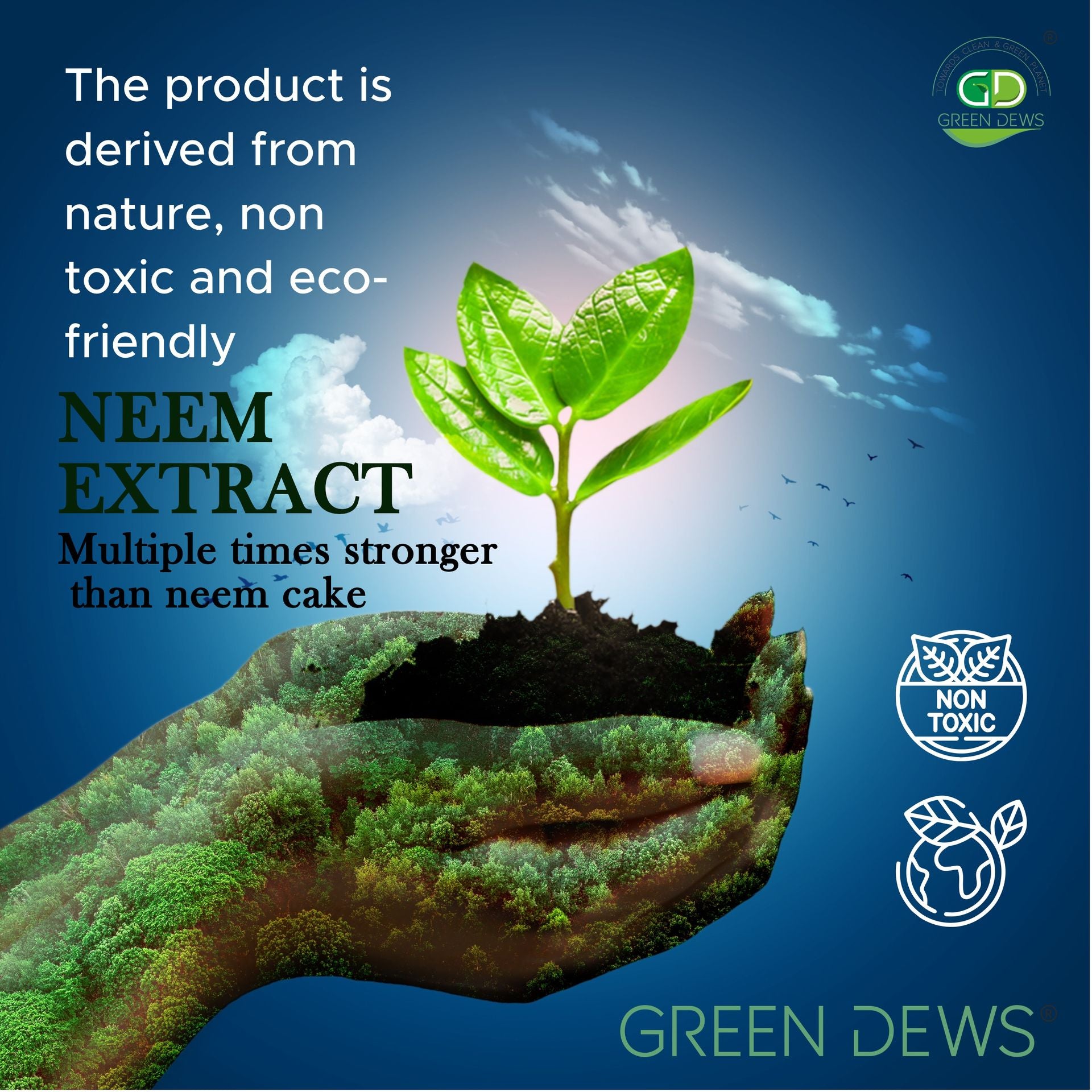 Green Dews Neem Extract Fertilizer Multi Times Stronger Than Neem Cake Organic Fertilizers for Plant Growth - hfnl!fe