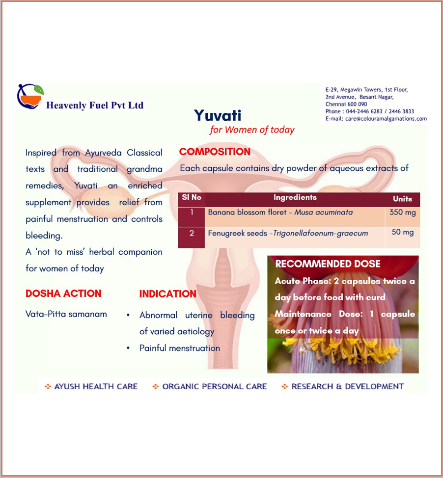 Yuvati |Banana Flower Extract Capsules|400mg x 30nos - hfnl!fe