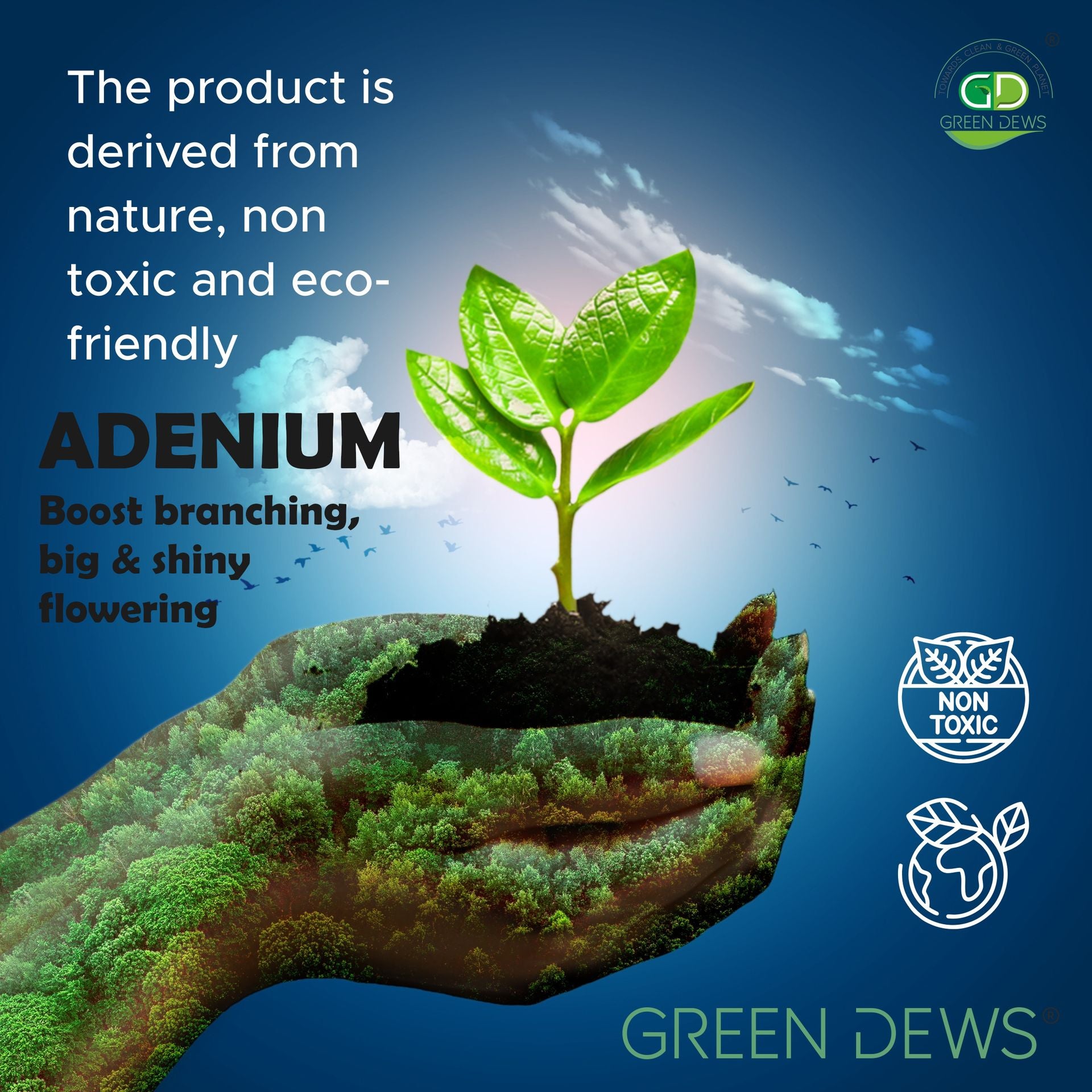 Green Dews Adenium Fertilizer Adenium Food Organic Liquid Balanced for Big & Shiny Flowering Multi Micronutrients FertilizerS - hfnl!fe