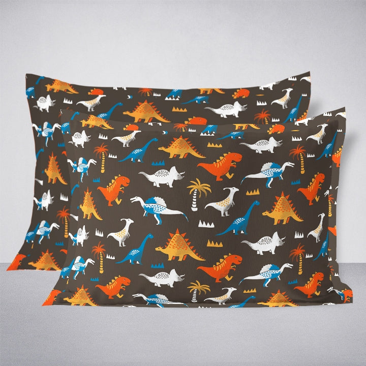 Swaas Jurassic Park 100% Cotton Antimicrobial Kids Pillow Covers - hfnl!fe