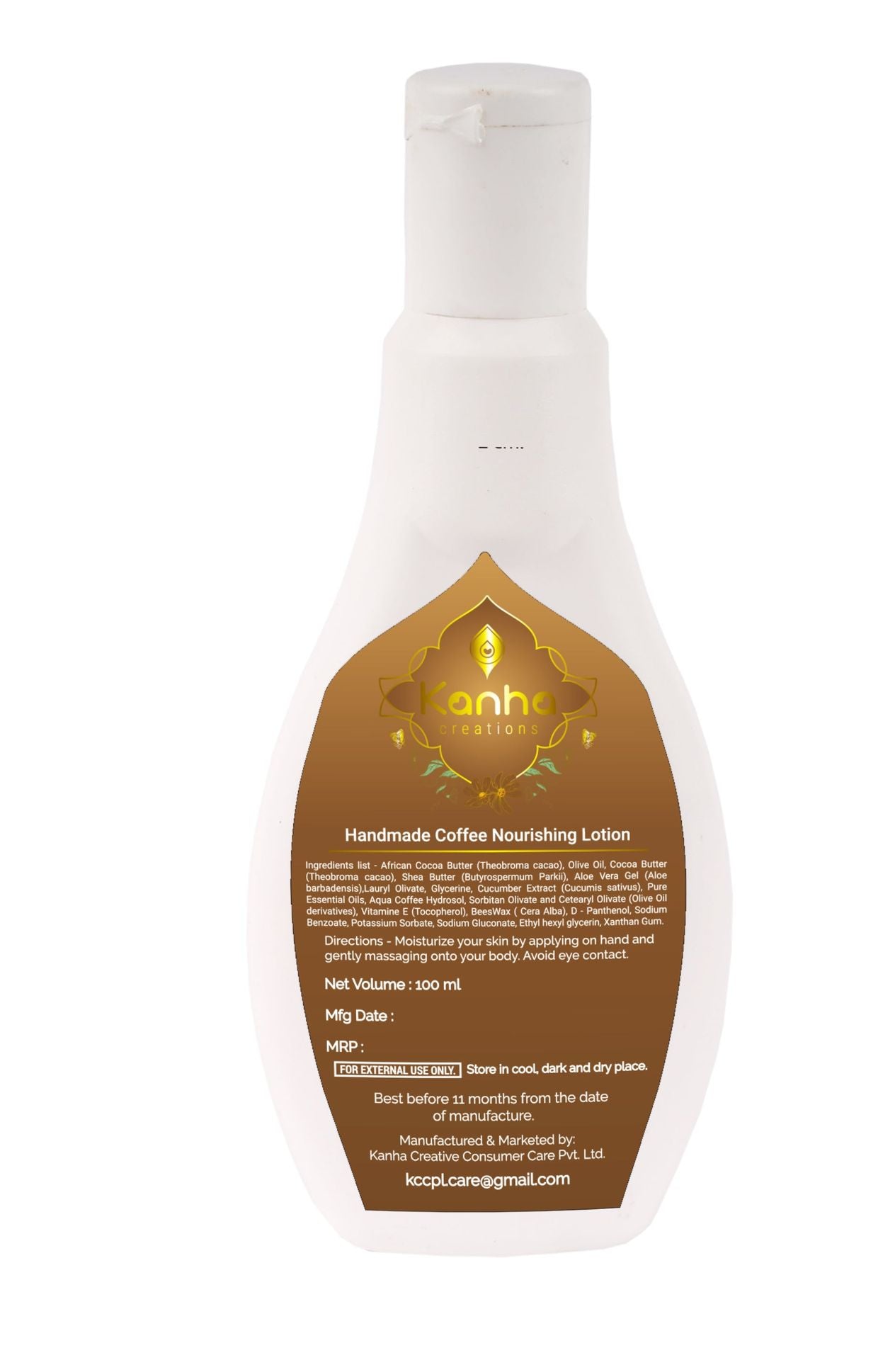 Kanha Creations Coffee Nourishing Lotion - hfnl!fe